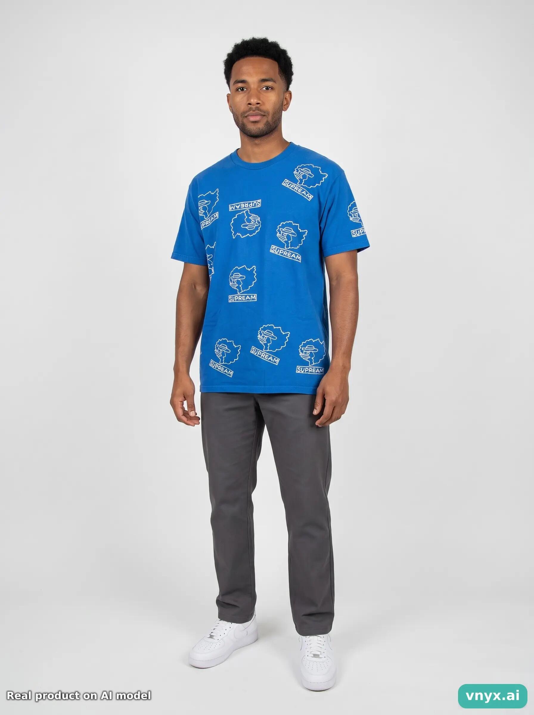 Second Life - Vintage Supreme Blue T-Shirt Men L 3/5