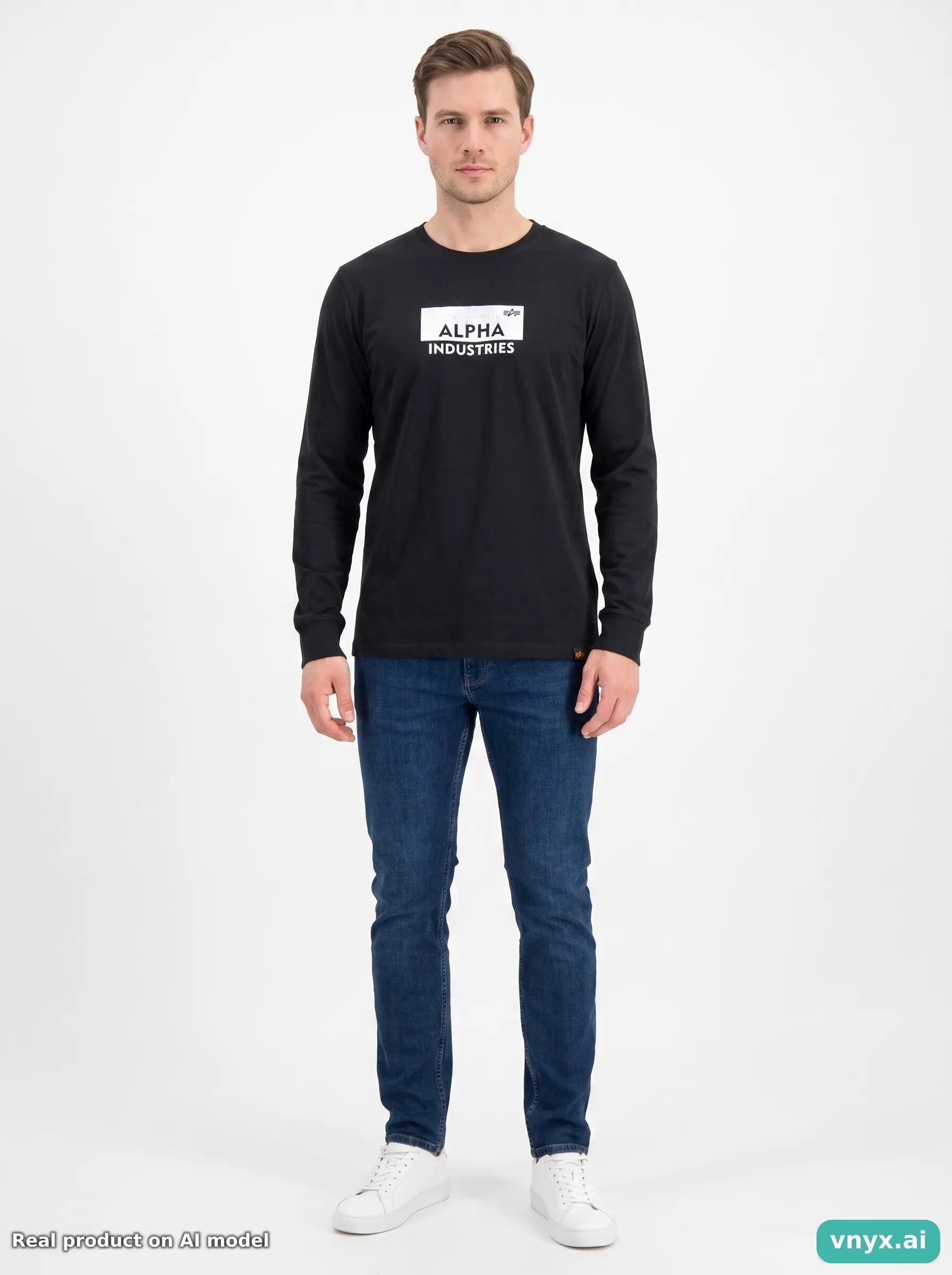 Second Life - Alpha Industries Long Sleeve in Black size XXL 3/5