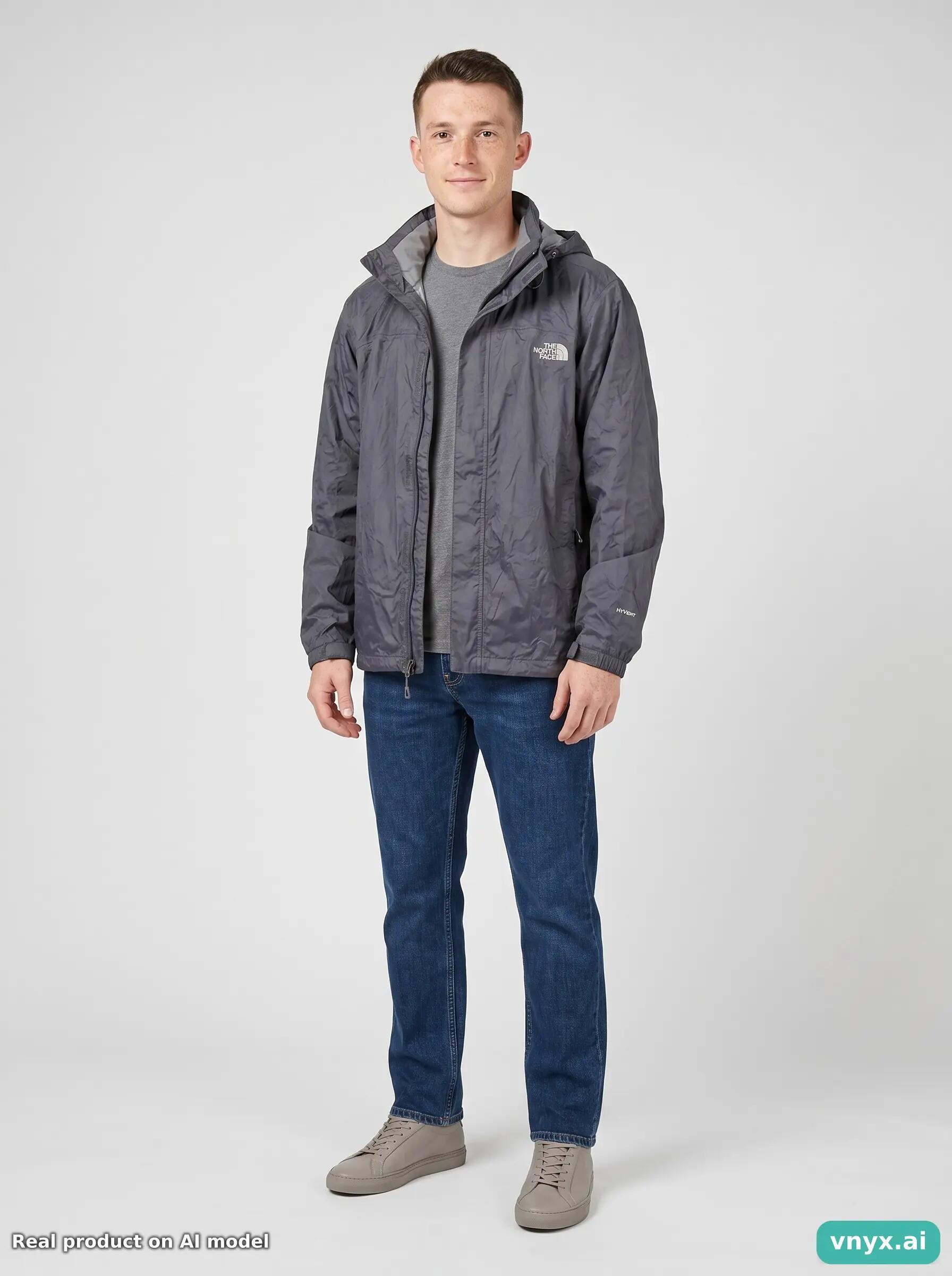 Second Life - The North Face Charcoal Outdoor Jacket Men M 3/5