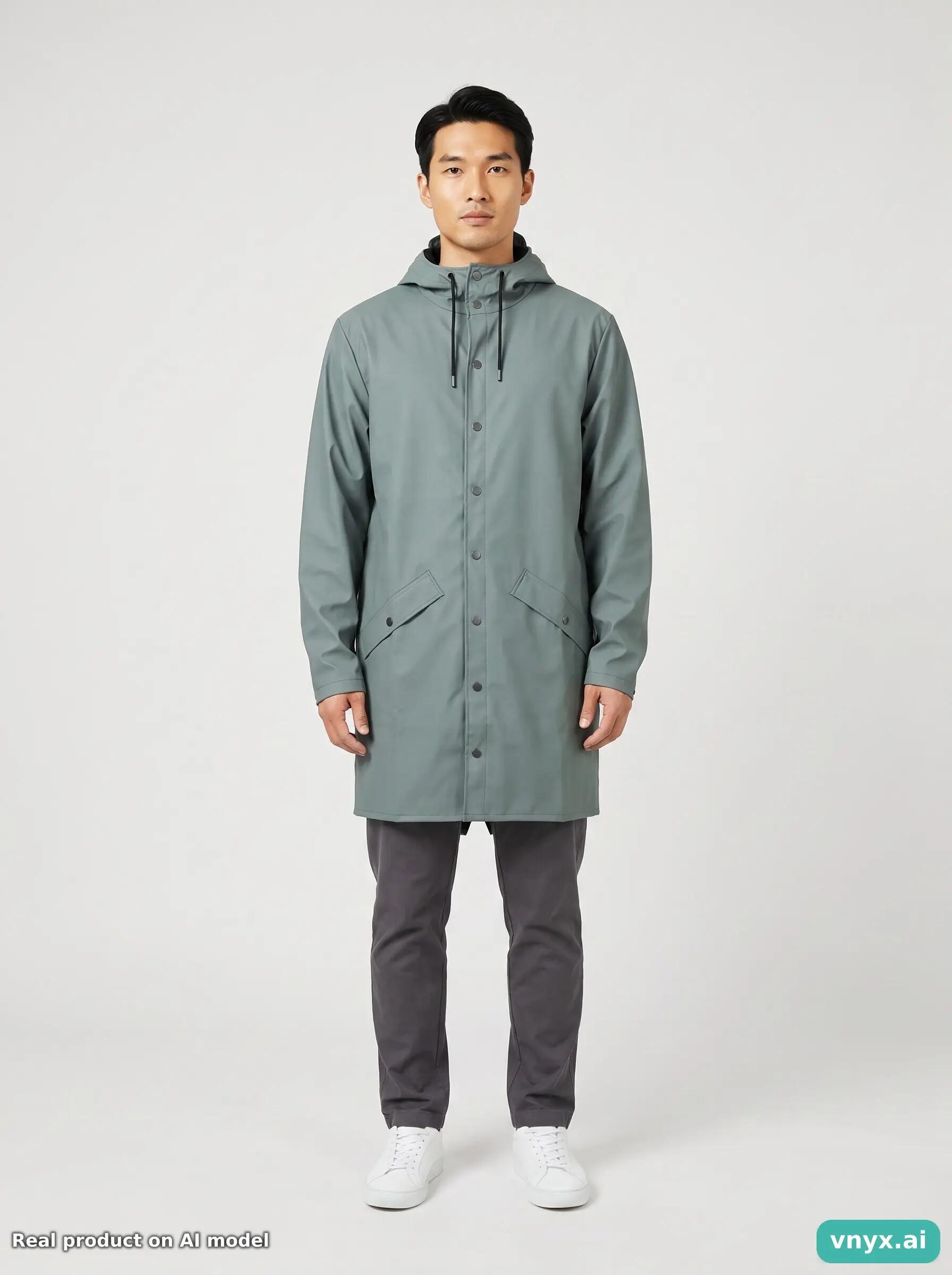 Second Life - Vintage RAINS Sage Green Outdoor Jacket Men M 4/5
