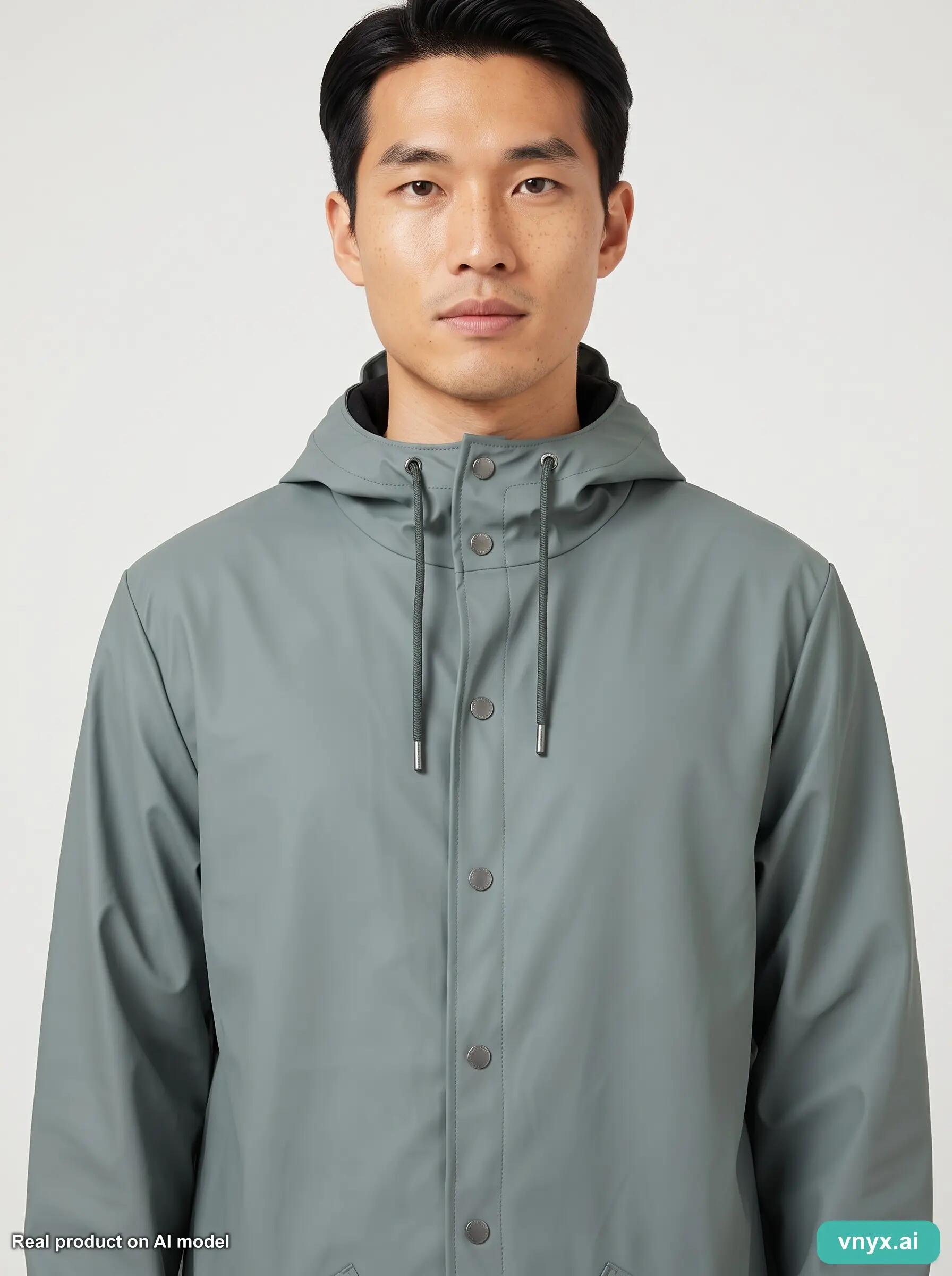 Second Life - Vintage RAINS Sage Green Outdoor Jacket Men M 2/5