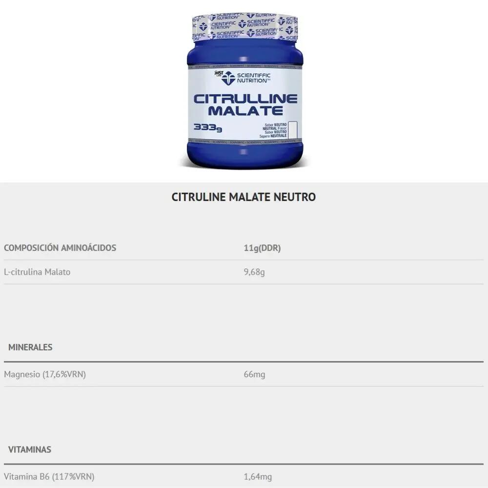 Citrulina Malato 333 g Neutro Scientiffic Nutrition 2/3
