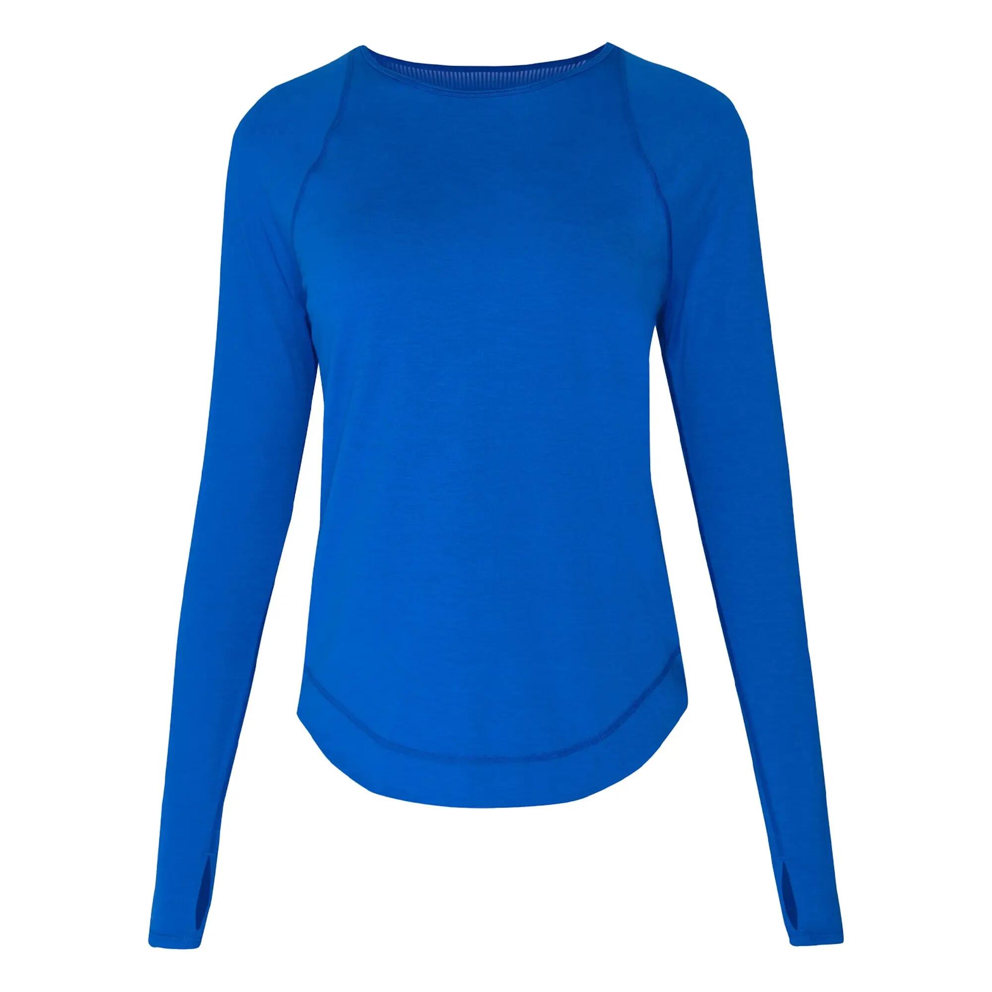 Jersey Breathe Easy de Manga Larga para Mujer Azul Relámpago 2/3