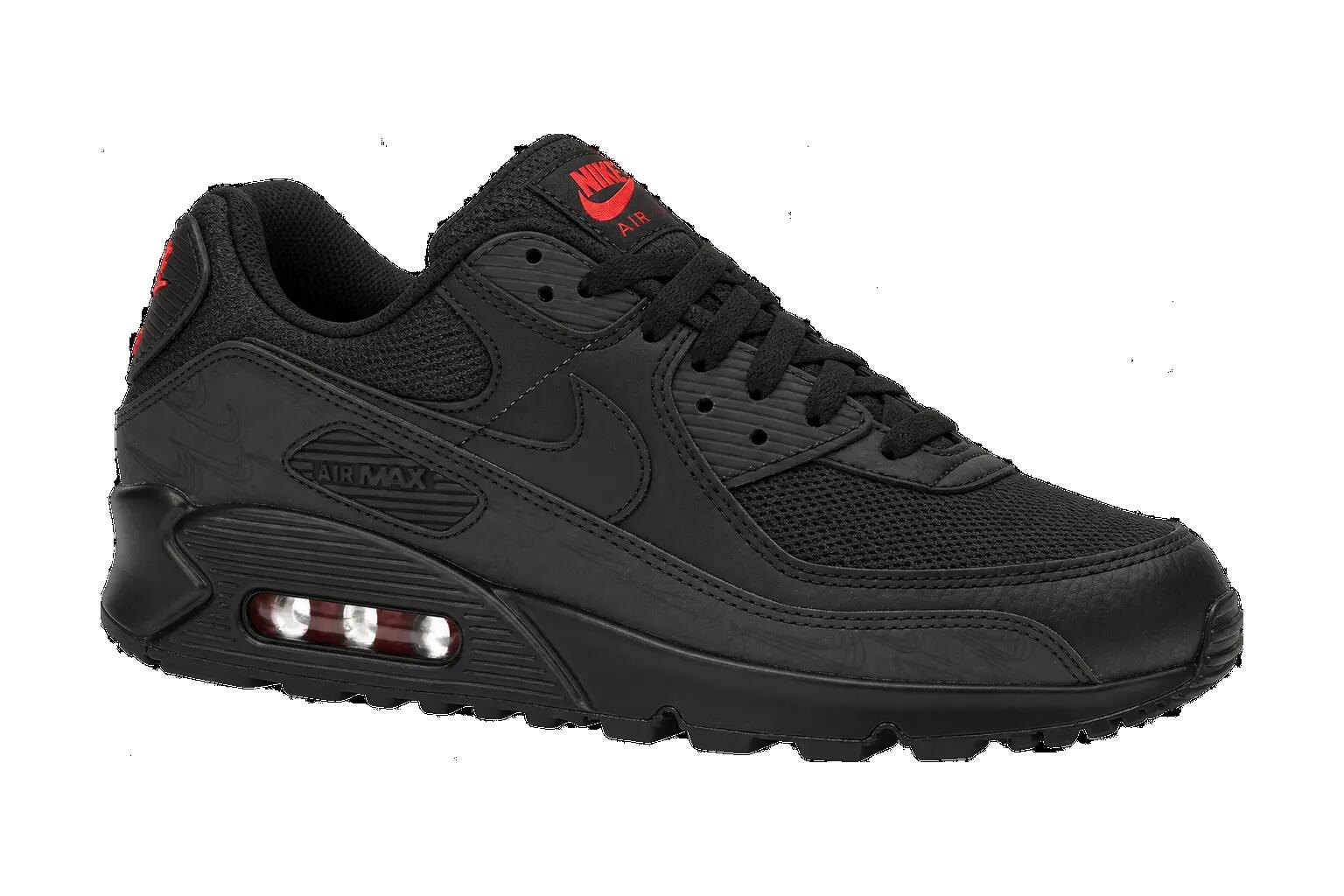Hommes - Chaussure de ville - Air Max 90 - Noir, Rouge Réfléchissant 1/1