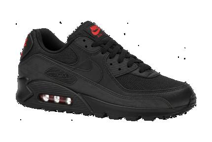 Hommes - Chaussure de ville - Air Max 90 - Noir, Rouge Réfléchissant