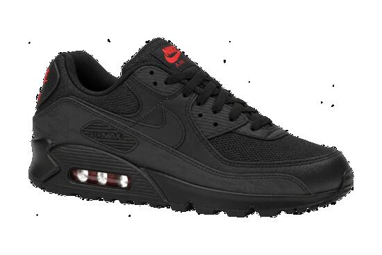 Hommes - Chaussure de ville - Air Max 90 - Noir, Rouge Réfléchissant