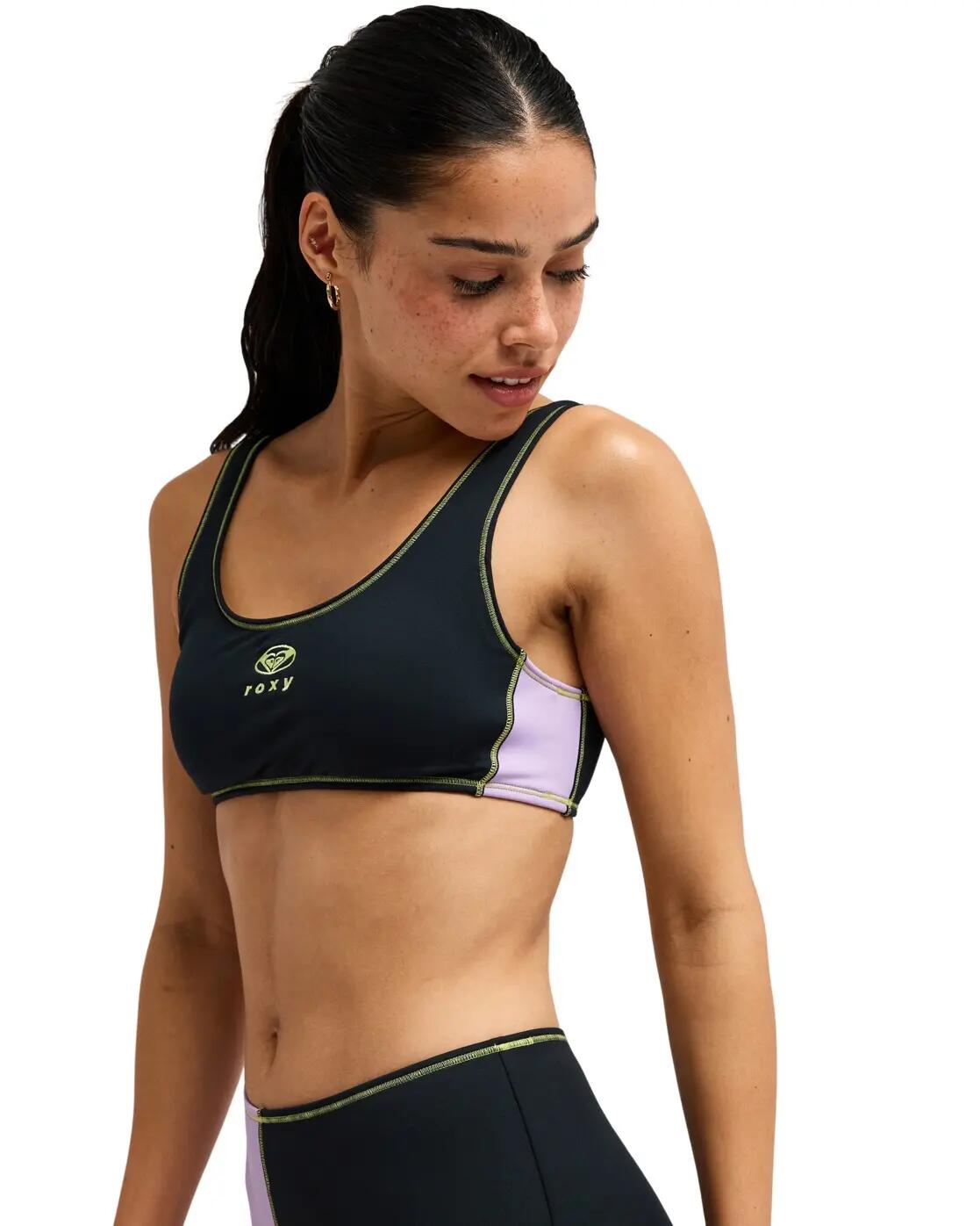 Stanik bikini z miseczkami dla Kobiety THE RETRO ESSENTIALS SPORTS BRA Fioletowy 3/4
