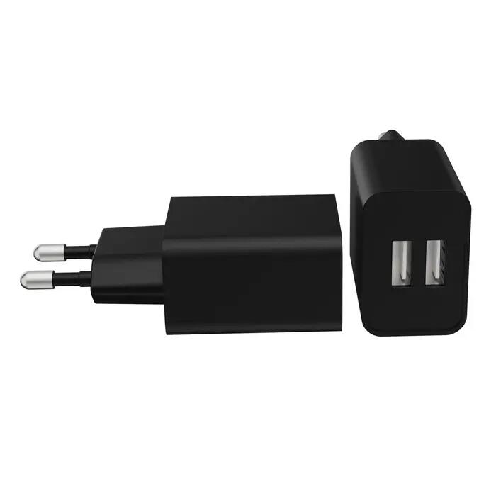 CHARGEUR SECTEUR 12W 2 USB-A NOIR 2/3