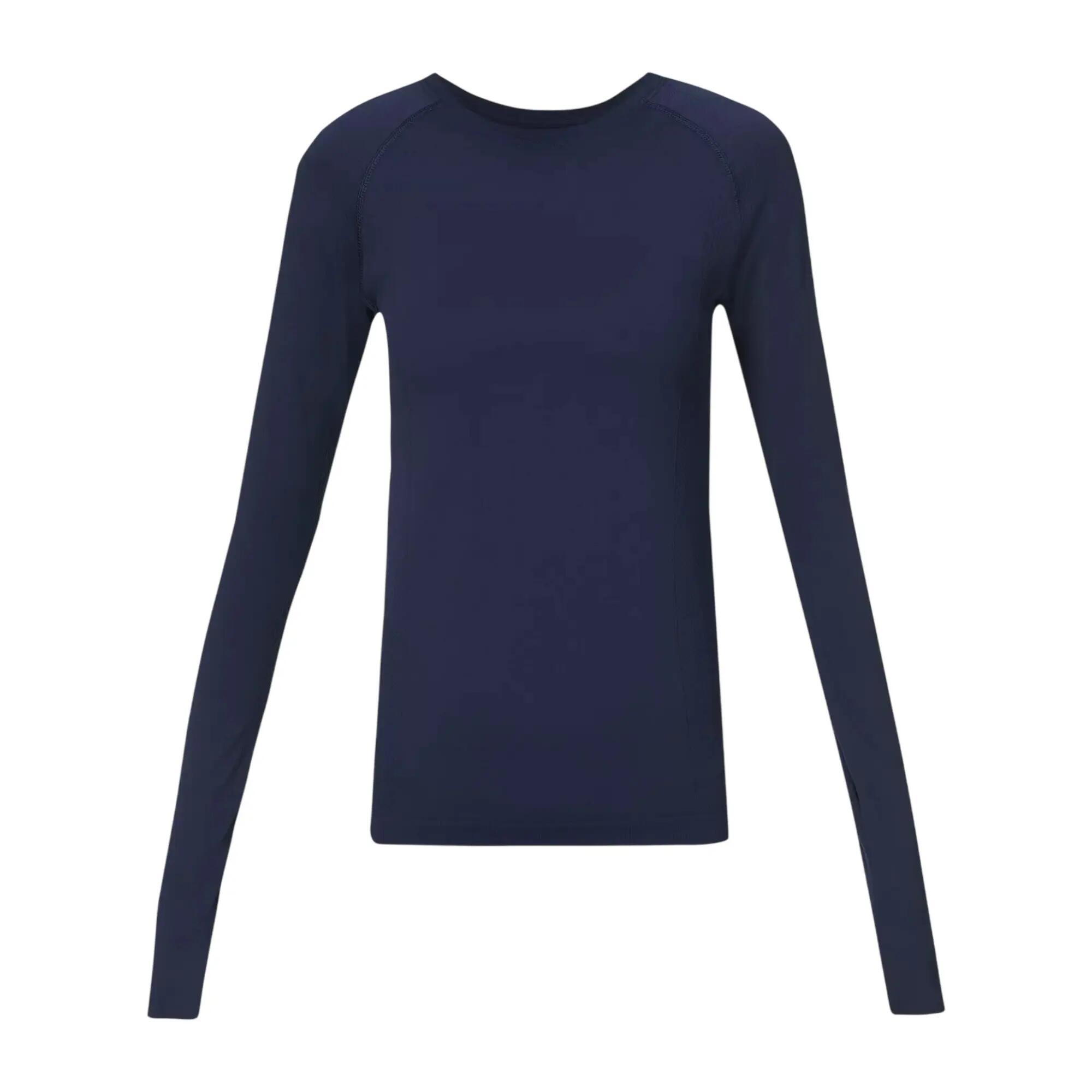 Top Atletico Senza Cuciture Manica Lunga Donna Sweaty Betty Blu Navy 2/3