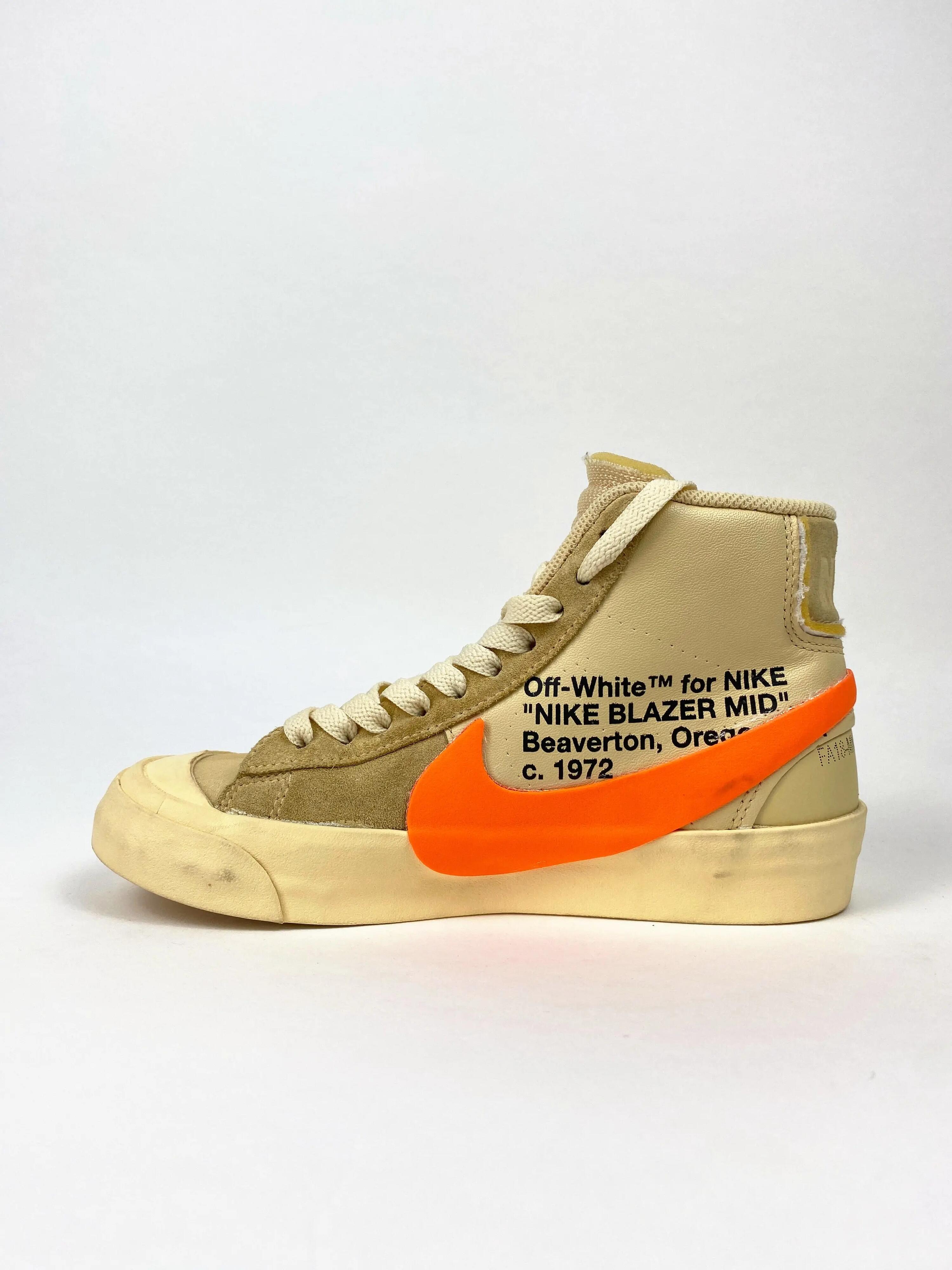 Reconditionné NIKE Baskets Femme, Blazer Mid, Orange Très Bon État 4/4