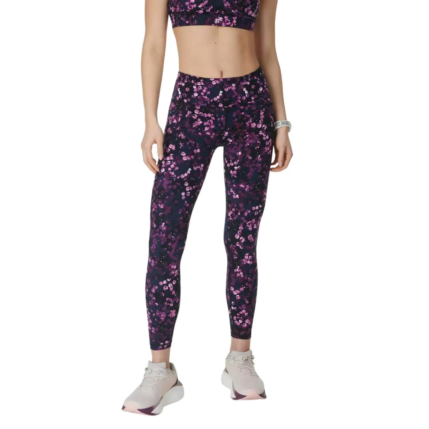 Leggings Power Diseño Nenúfares Ejercicio para Mujer Morado 4/4
