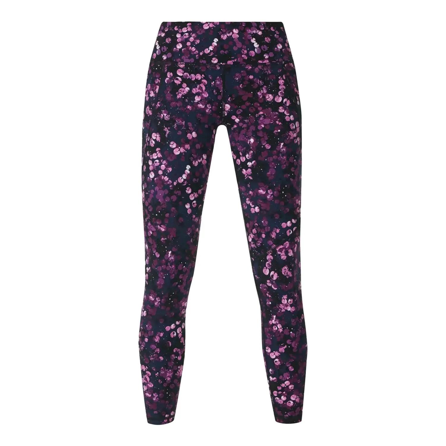 Leggings Power Diseño Nenúfares Ejercicio para Mujer Morado 2/4