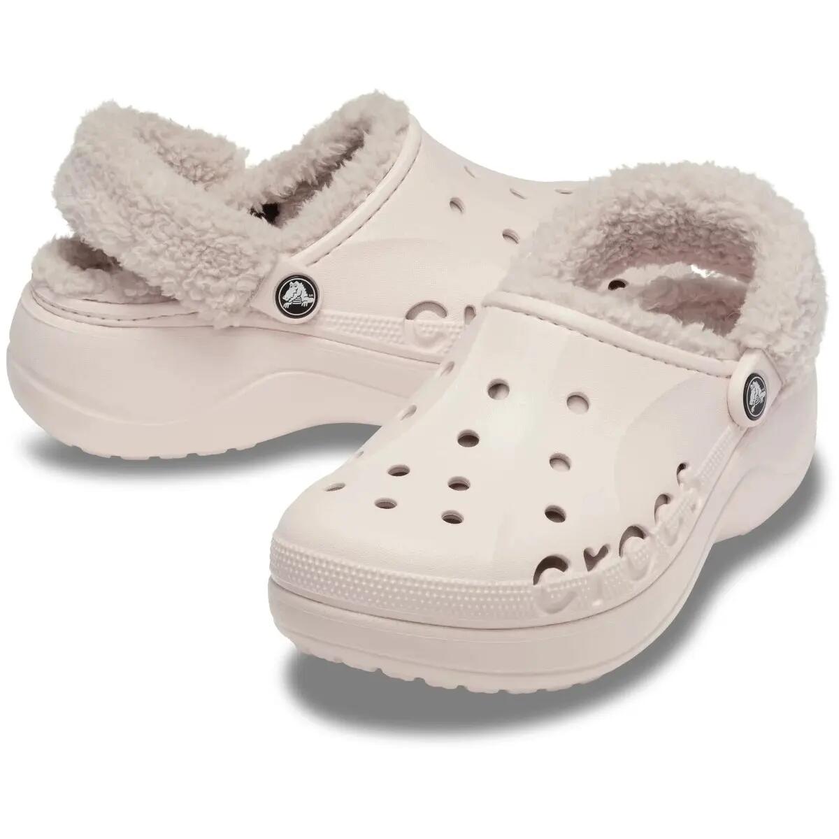 Crocs Damskie Chodaki Baya Platform Fuzz Strap Lined Clog 2/6