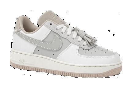 Zapatillas mujer low-top en gamuza con flecos - Nike Air Force 1 - Blanco