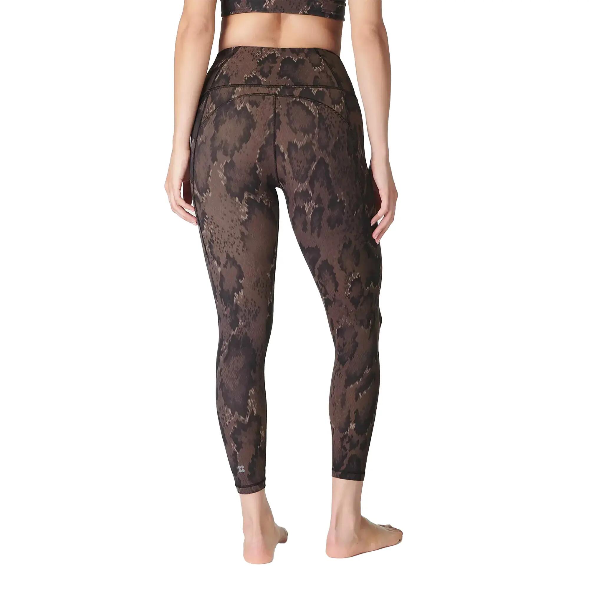 Legging 7/8 Yoga Motif/style Imprimé Serpent Femme (Marron) 3/4