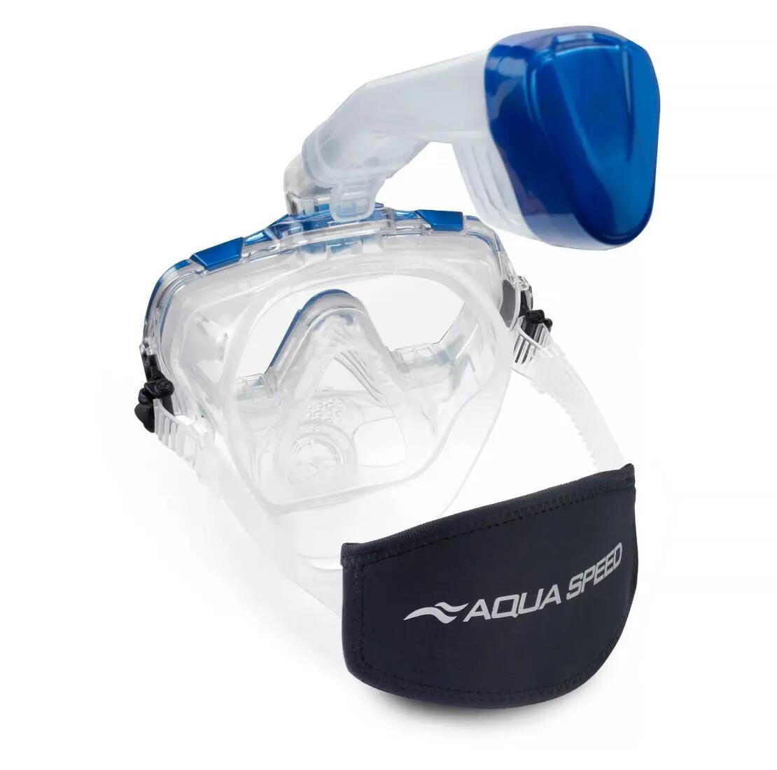 Maska pełnotwarzowa do snorkelingu AQUA SPEED Silba  roz. XS kol. 01 3/7