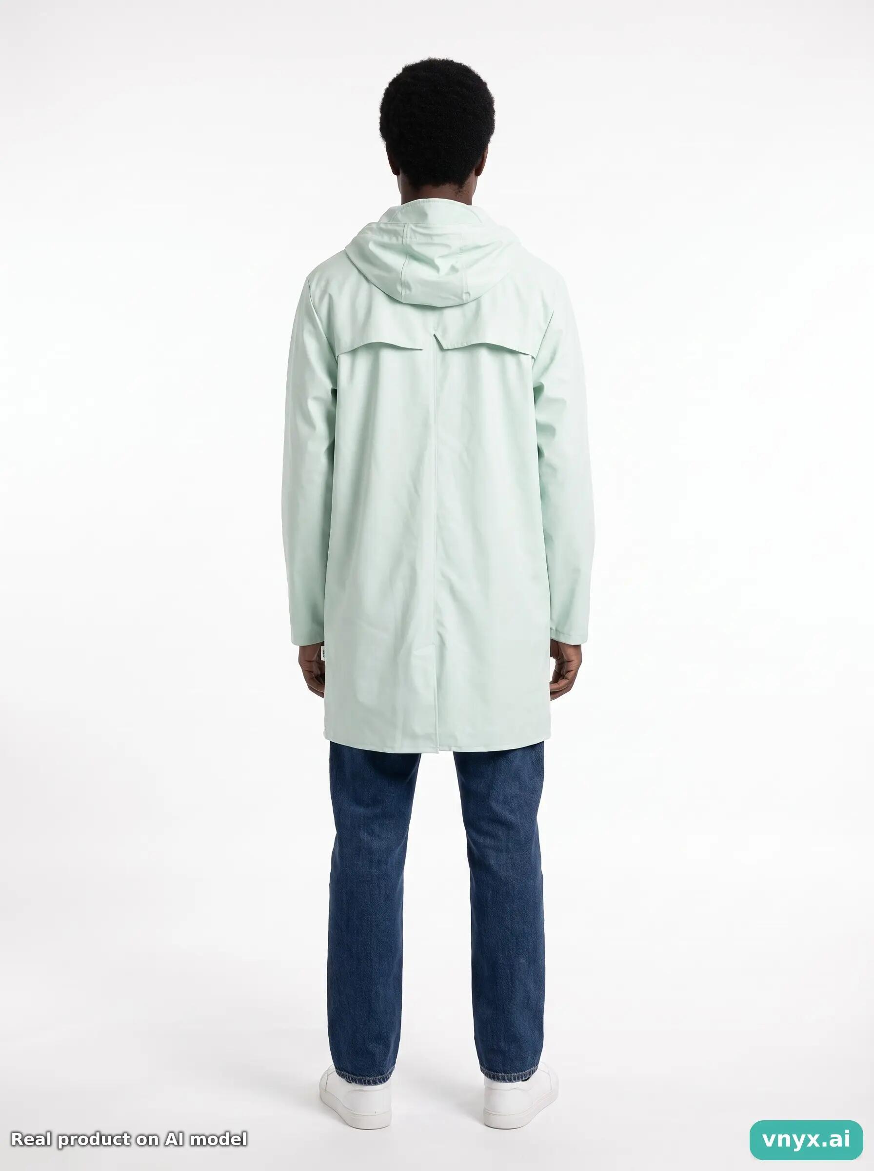 Second Life - Vintage RAINS Soft Blue Outdoor Jacket Men M 4/5