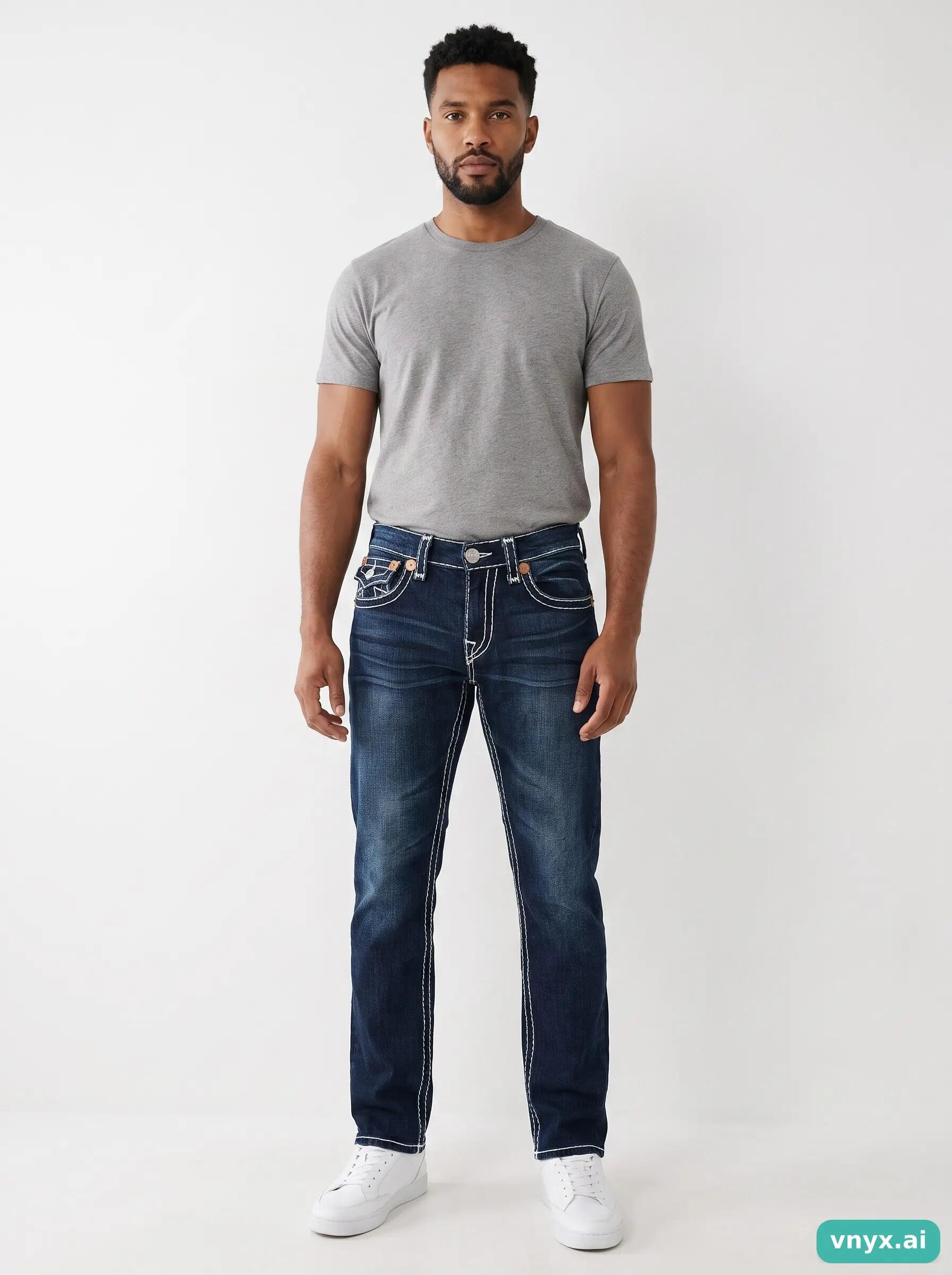Second Life - Vintage True Religion Dark Blue Jeans Men 26 3/5