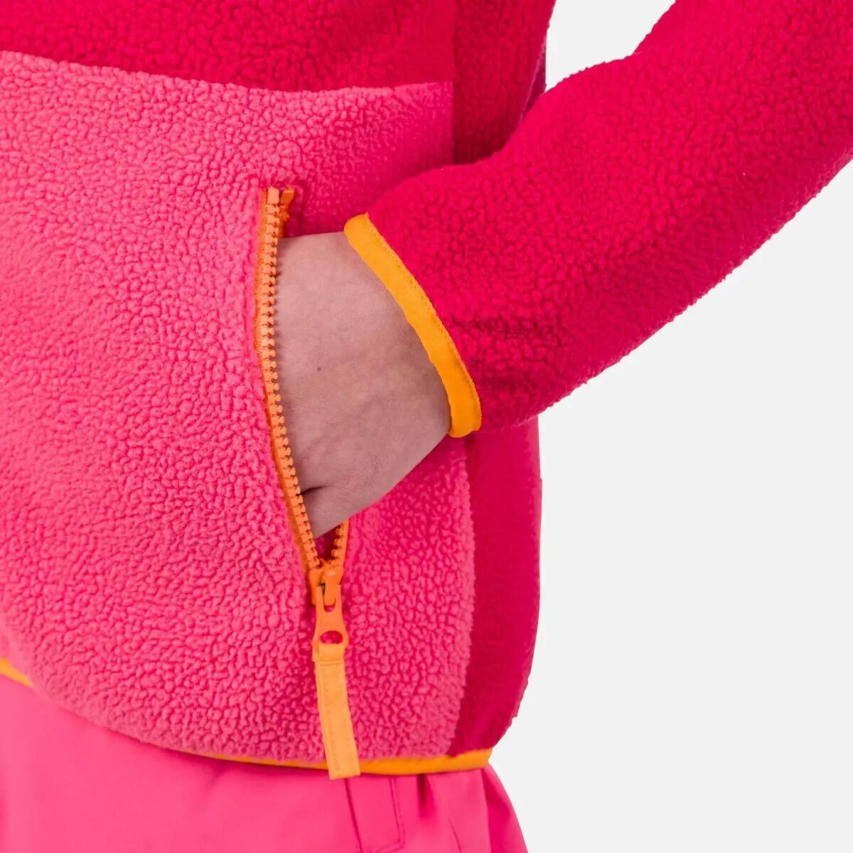 Rossignol Jr Alltrack FZ kinder fleece vest roze 4/6