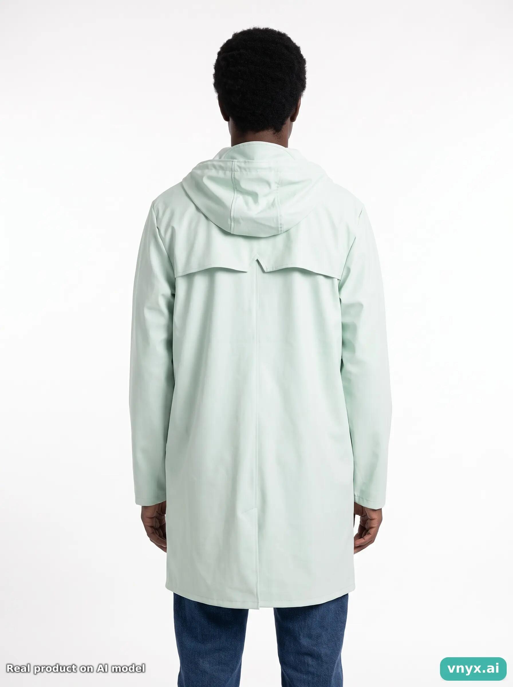 Second Life - Vintage RAINS Soft Blue Outdoor Jacket Men M 2/5