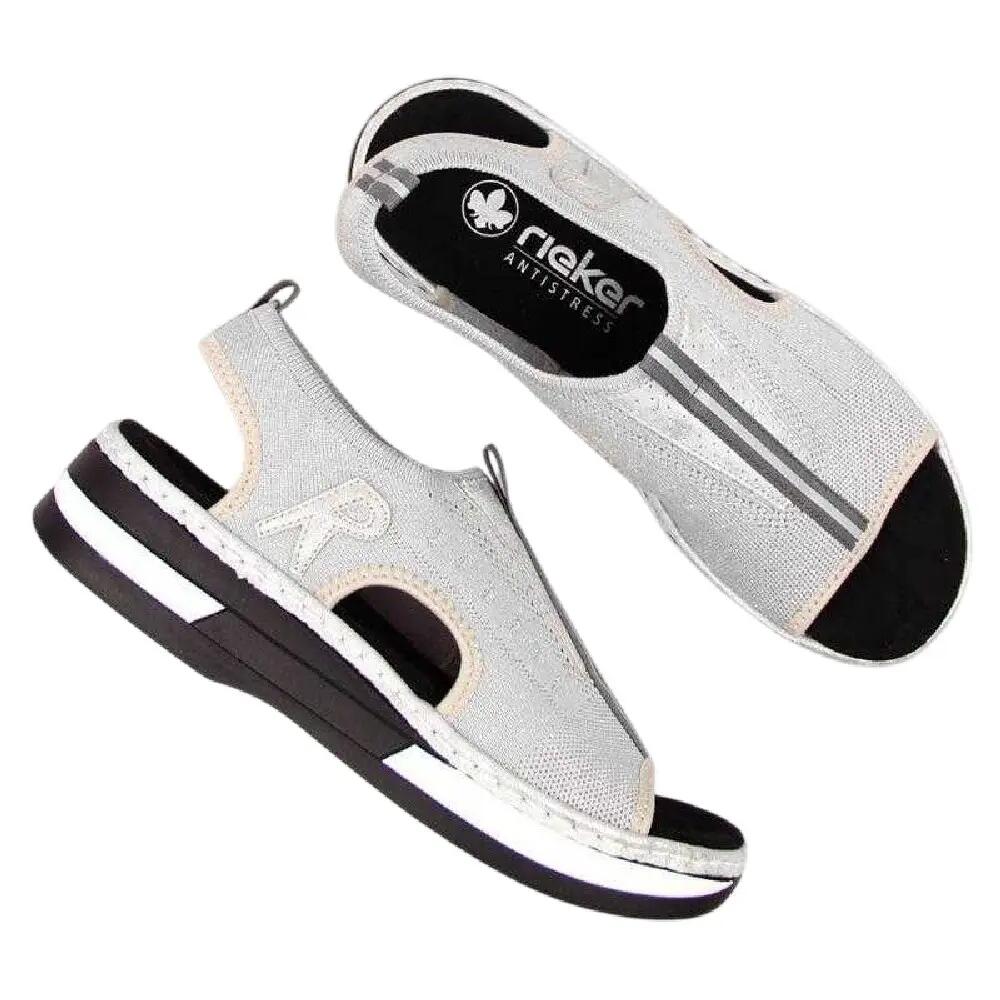 Sandali SpicchioDonna Rieker Grigio 4/6