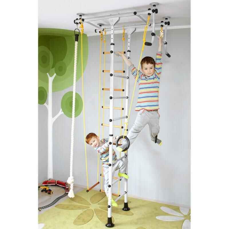 Sprossenwand für Kinderzimmer M1 aufbau ohne bohrungen Klettergerüst Kindersport