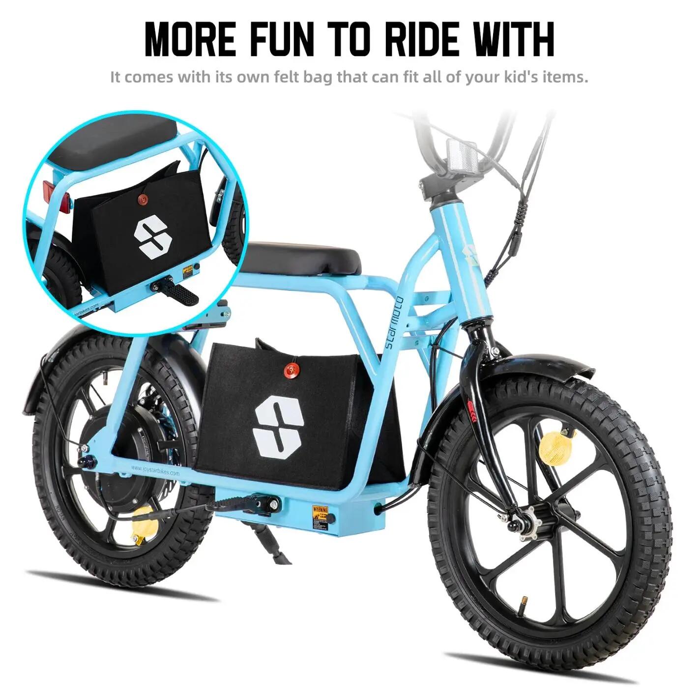 Kinder Elektrische Loopfiets 16 inch 250W 24V Uitneembare Accu 4/7