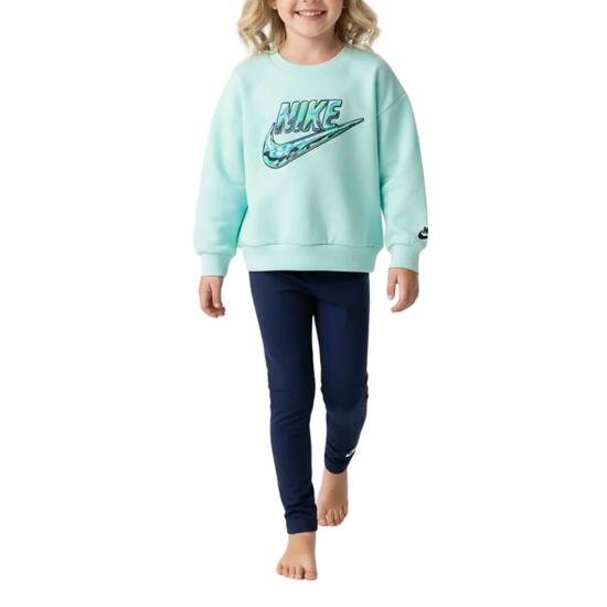 Nike - Survêtement Col Rond Fille Flare, Bleu