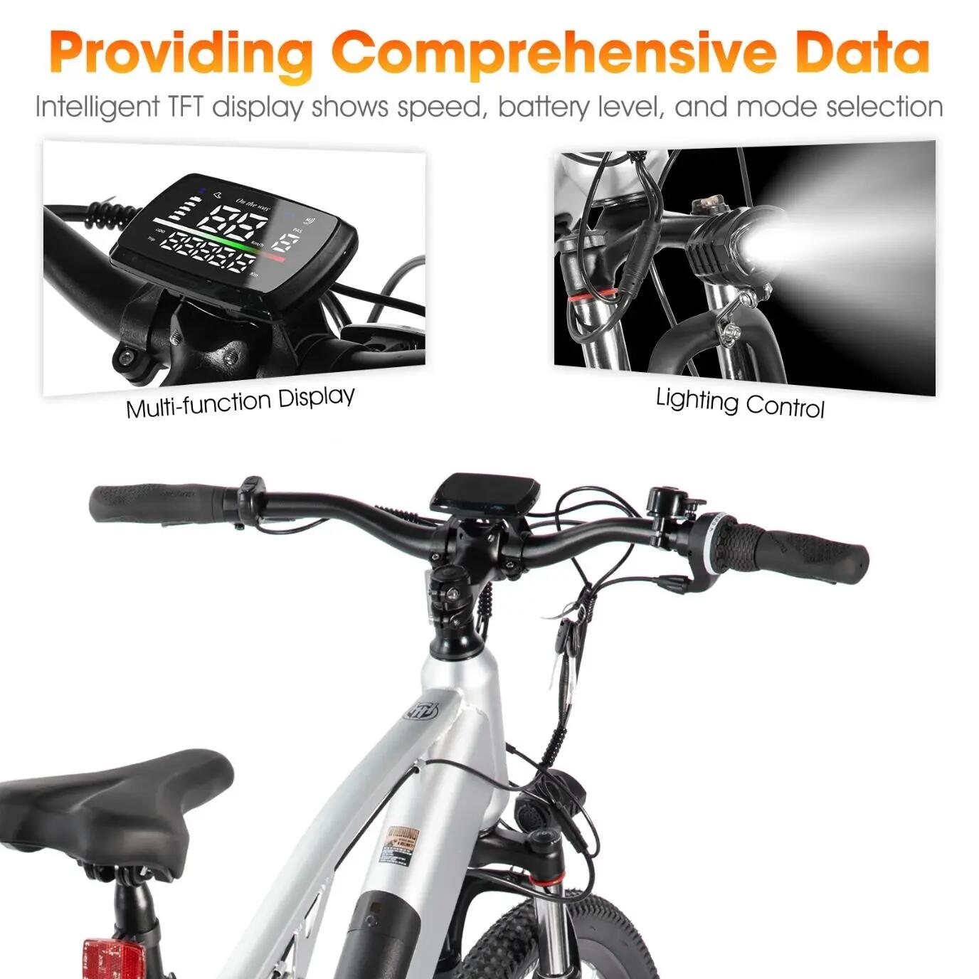 Mujer Hombre MTB Eléctrica 27,5 Pulgadas 7 Velocidades Doble Suspensión Spokane 5/7