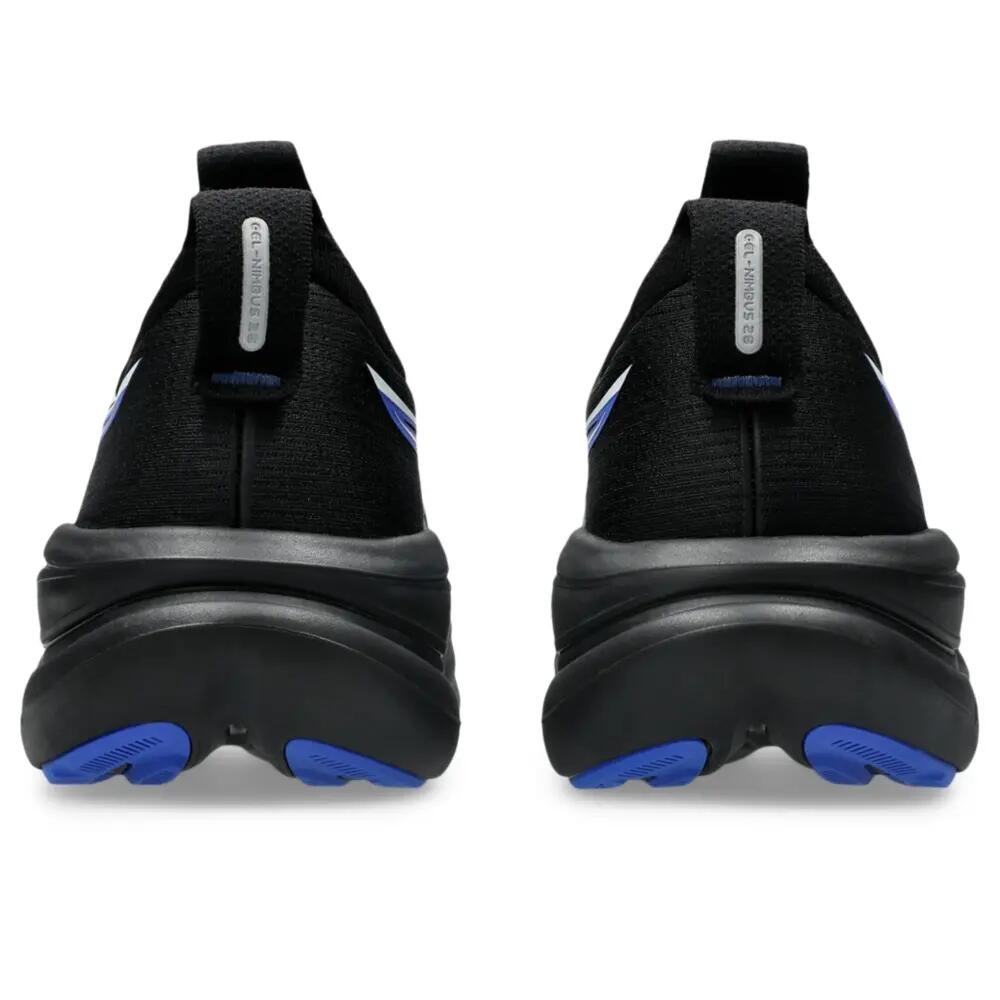 Buty do biegania po asfalcie - męskie - ASICS GEL-NIMBUS 28 - Black/Neon Blue 3/5