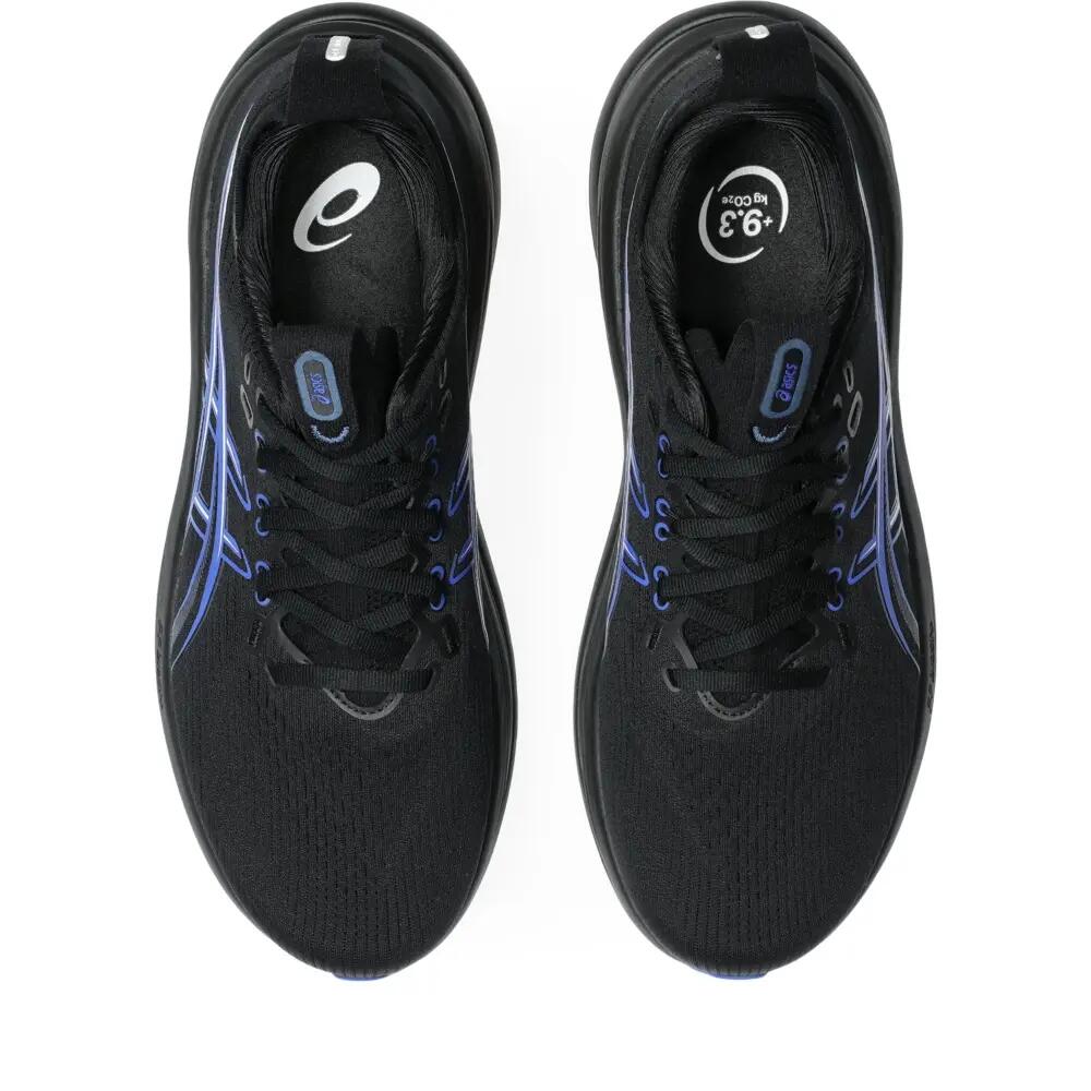 Buty do biegania po asfalcie - męskie - ASICS GEL-NIMBUS 28 - Black/Neon Blue 2/5