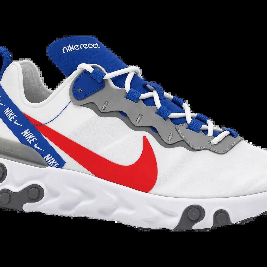 Herren - Sneaker - Nike React Element 55 - Weiß, Royal Red