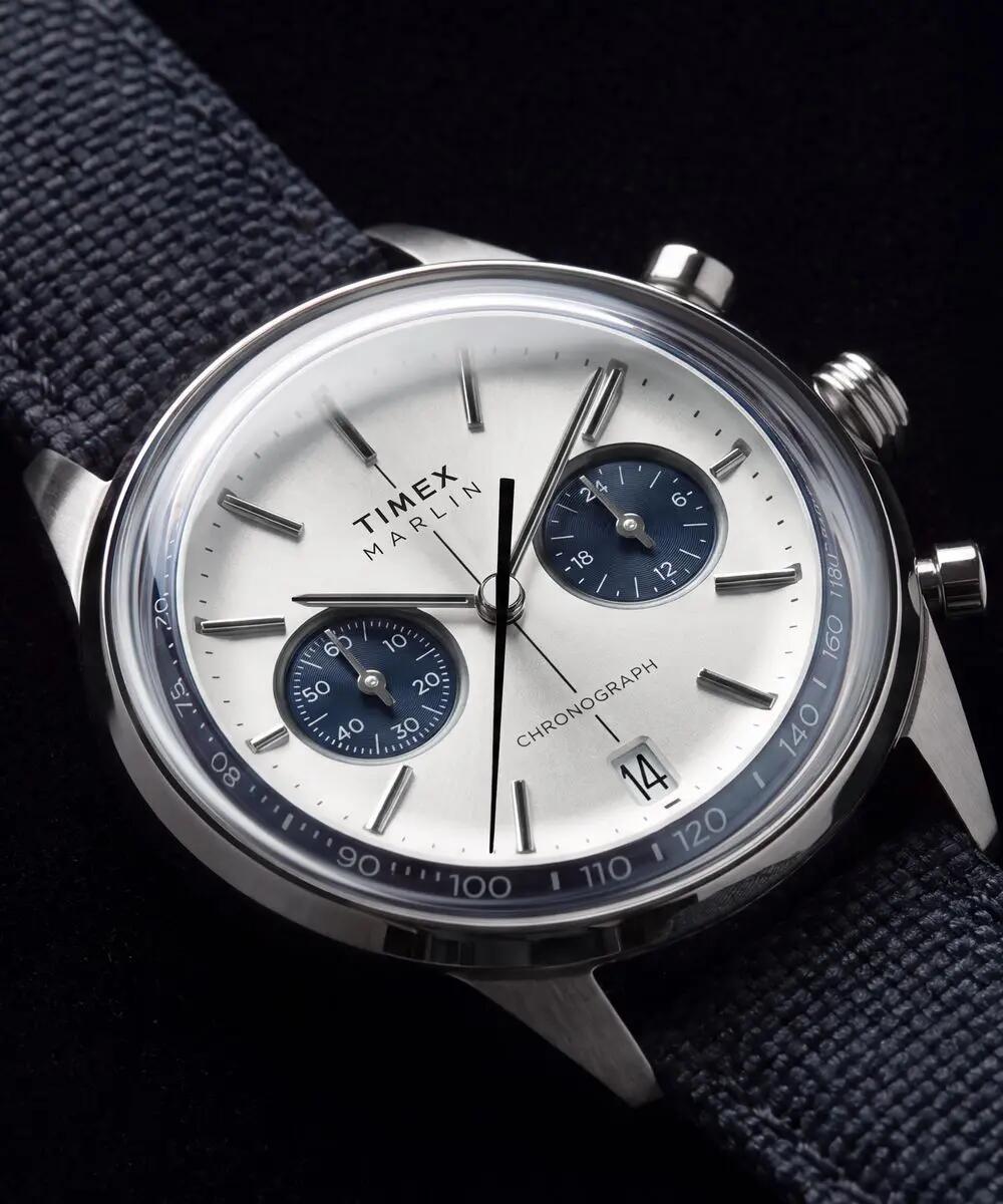 Timex Chronographe Montre Bleu/Argent TW2Y89900 4/6