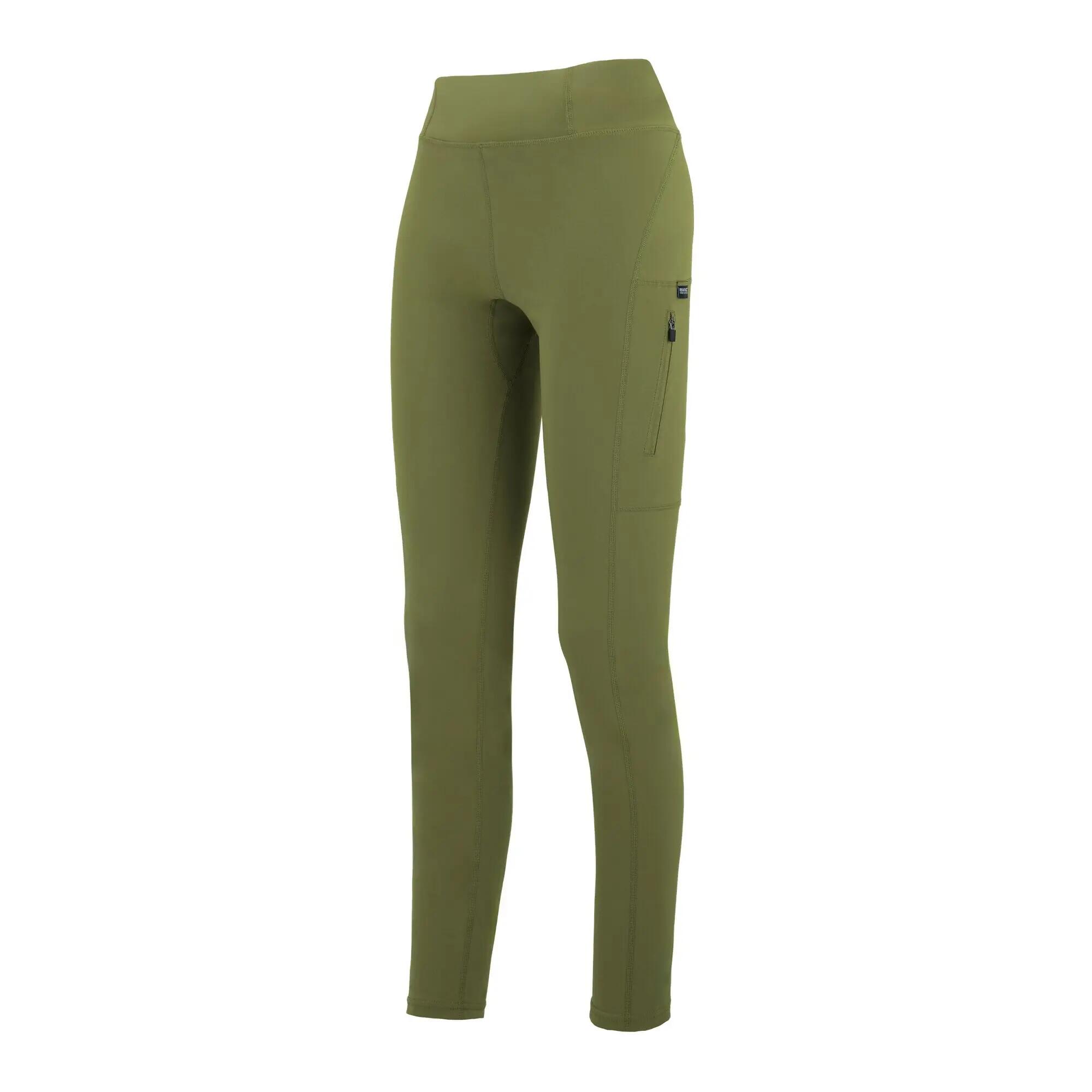 Womens/Ladies Monira Water Repellent Hiking Leggings (Olive Night) 4/7