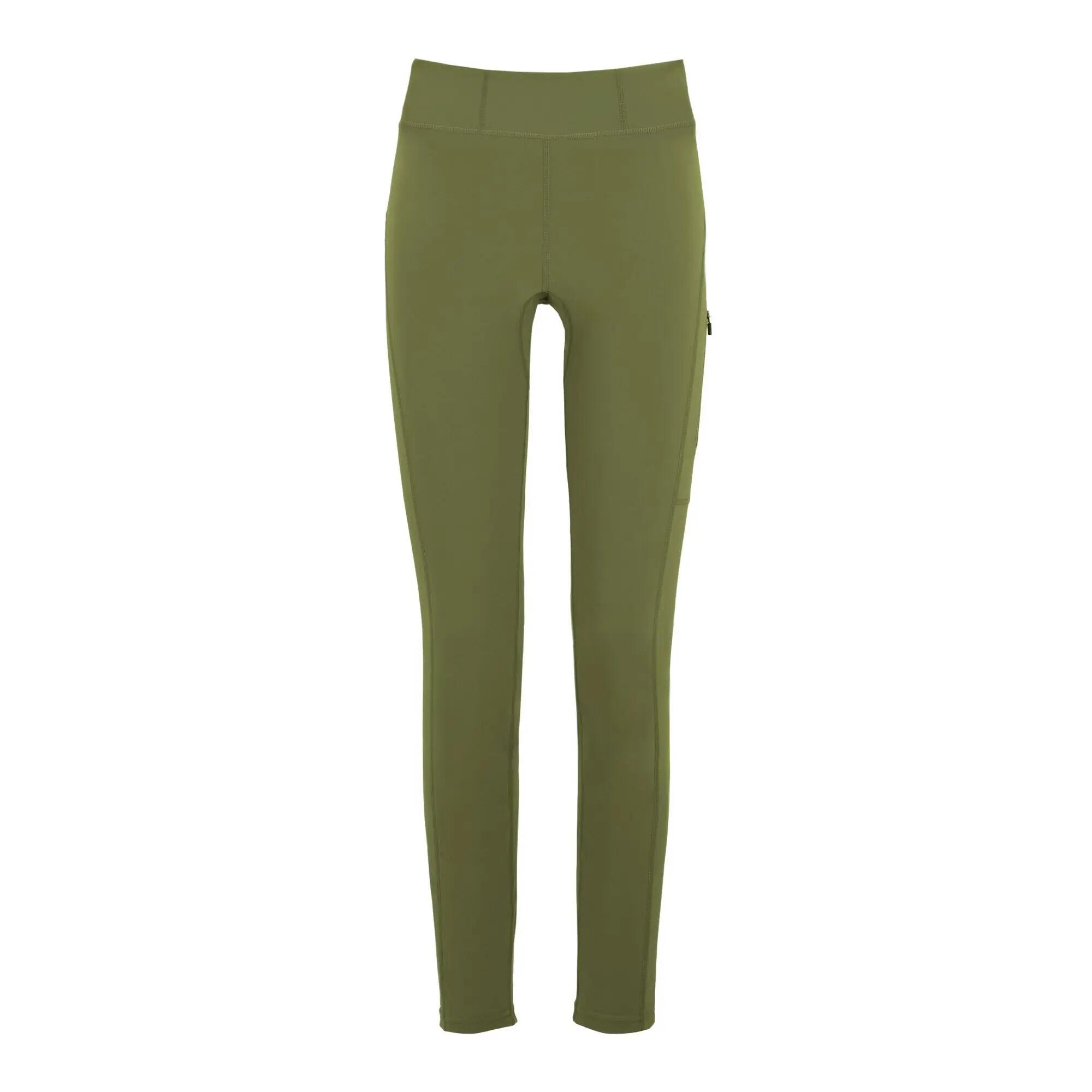 Womens/Ladies Monira Water Repellent Hiking Leggings (Olive Night) 2/7
