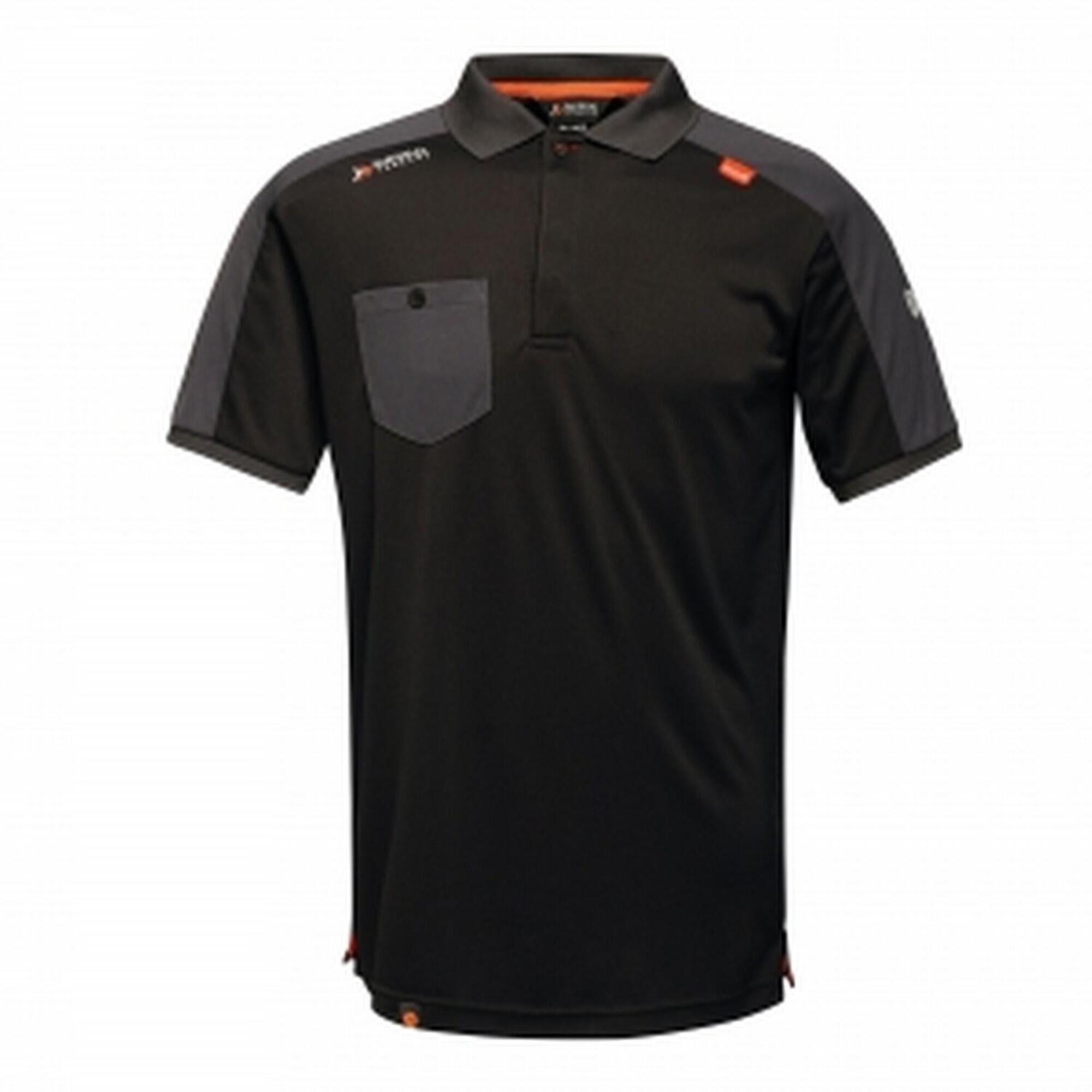 REGATTA Mens Offensive Wicking Polo Shirt (Black)