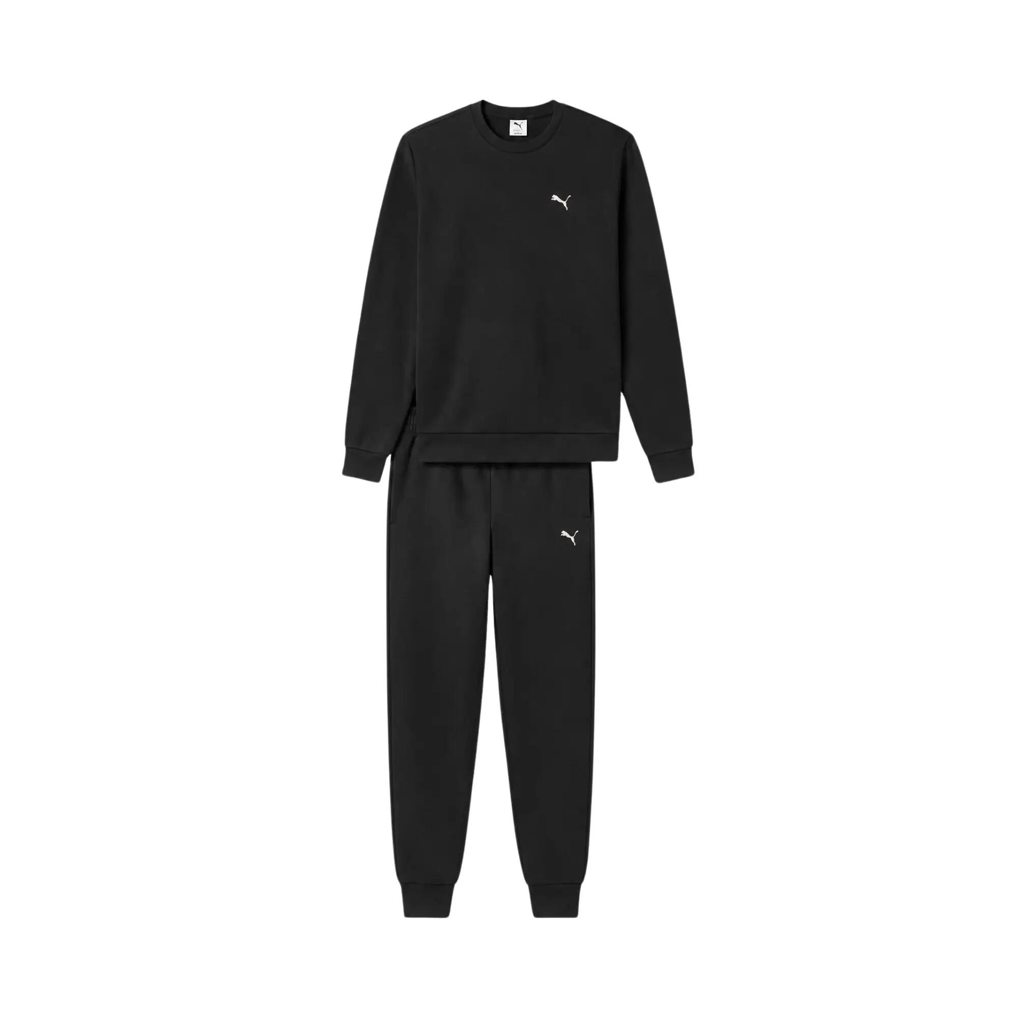 Puma - Survêtement Col Rond Homme Essential, Noir 1/3