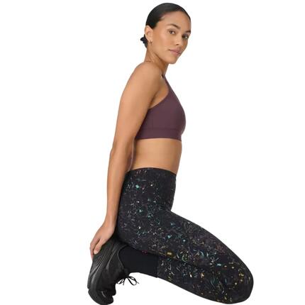Legging Entraînement Motif/style Aluminium Femme (Noir)