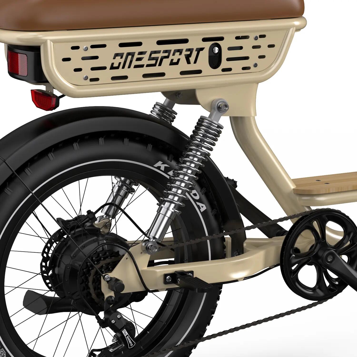 Bicicleta eléctrica para adultos ONESPORT W77, batería 48V 18Ah, neumáticos 20" 5/11