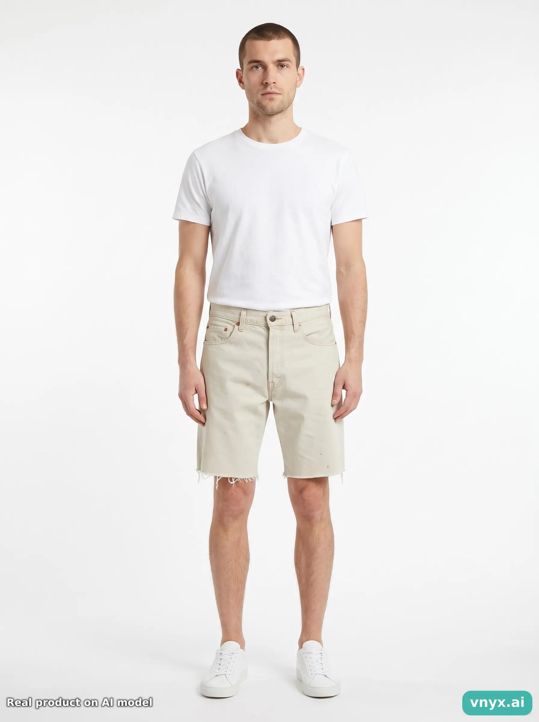 Second Life - Vintage LEVI STRAUSS & CO. Beige Shorts Men W36 L32 3/6