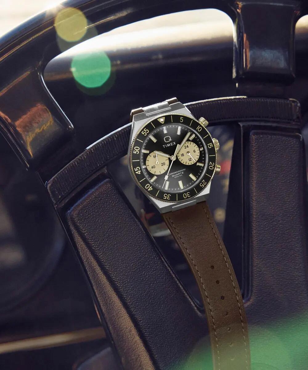 Timex Chronographe Montre Marron/Noir TW2Y56000 5/6