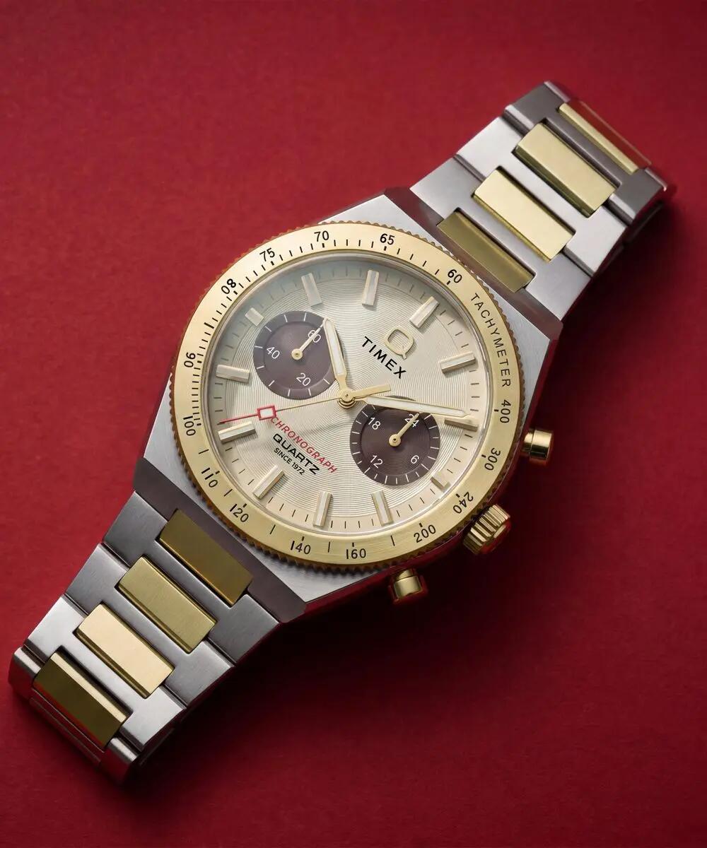 Timex Chronographe Montre Multicolore/Doré TW2Y92300 5/6