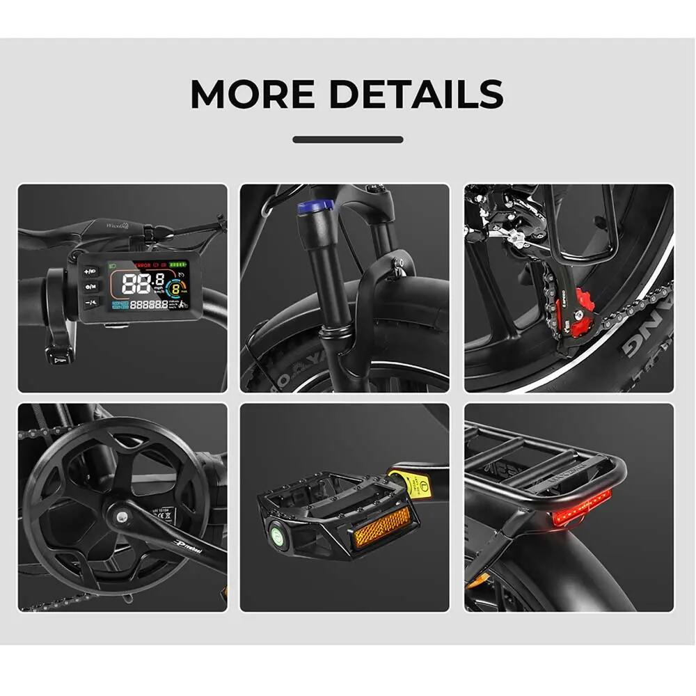C05PRO Volwassen opvouwbare elektrische fiets | 36V 13Ah | 20" band 6/8