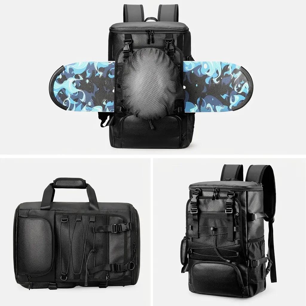 Sac à dos PU outdoor détachable 30L 31x48x20 cm - Noir 3/10