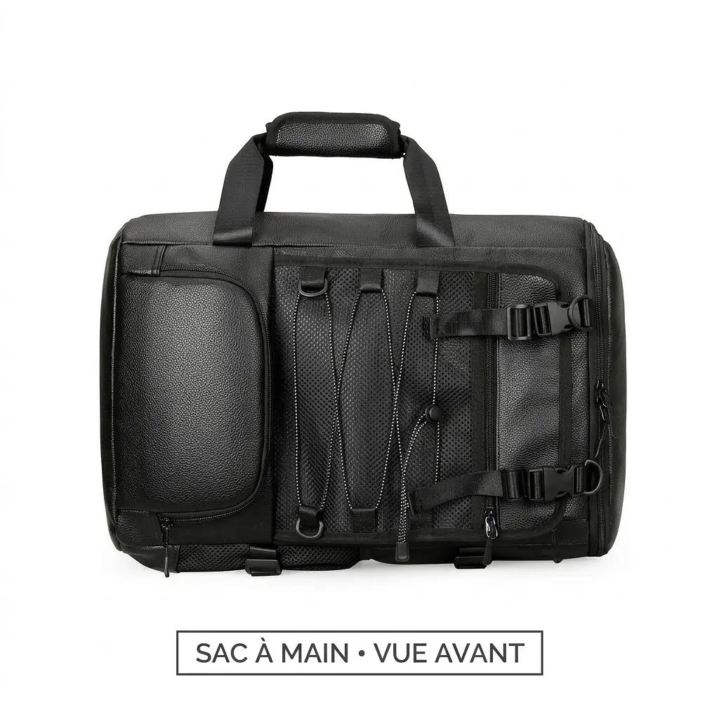 Sac à dos PU outdoor détachable 30L 31x48x20 cm - Noir 7/10