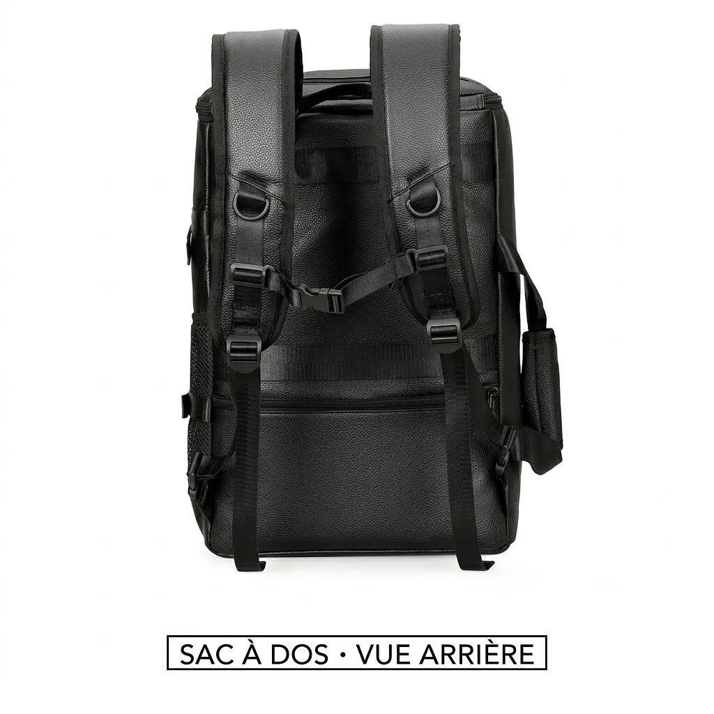 Sac à dos PU outdoor détachable 30L 31x48x20 cm - Noir 4/10