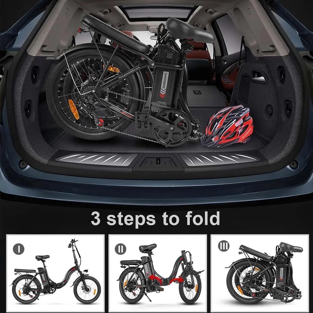 Volwassen opvouwbare elektrische fiets CY20: 20" band | 36V 12Ah accu 7/8