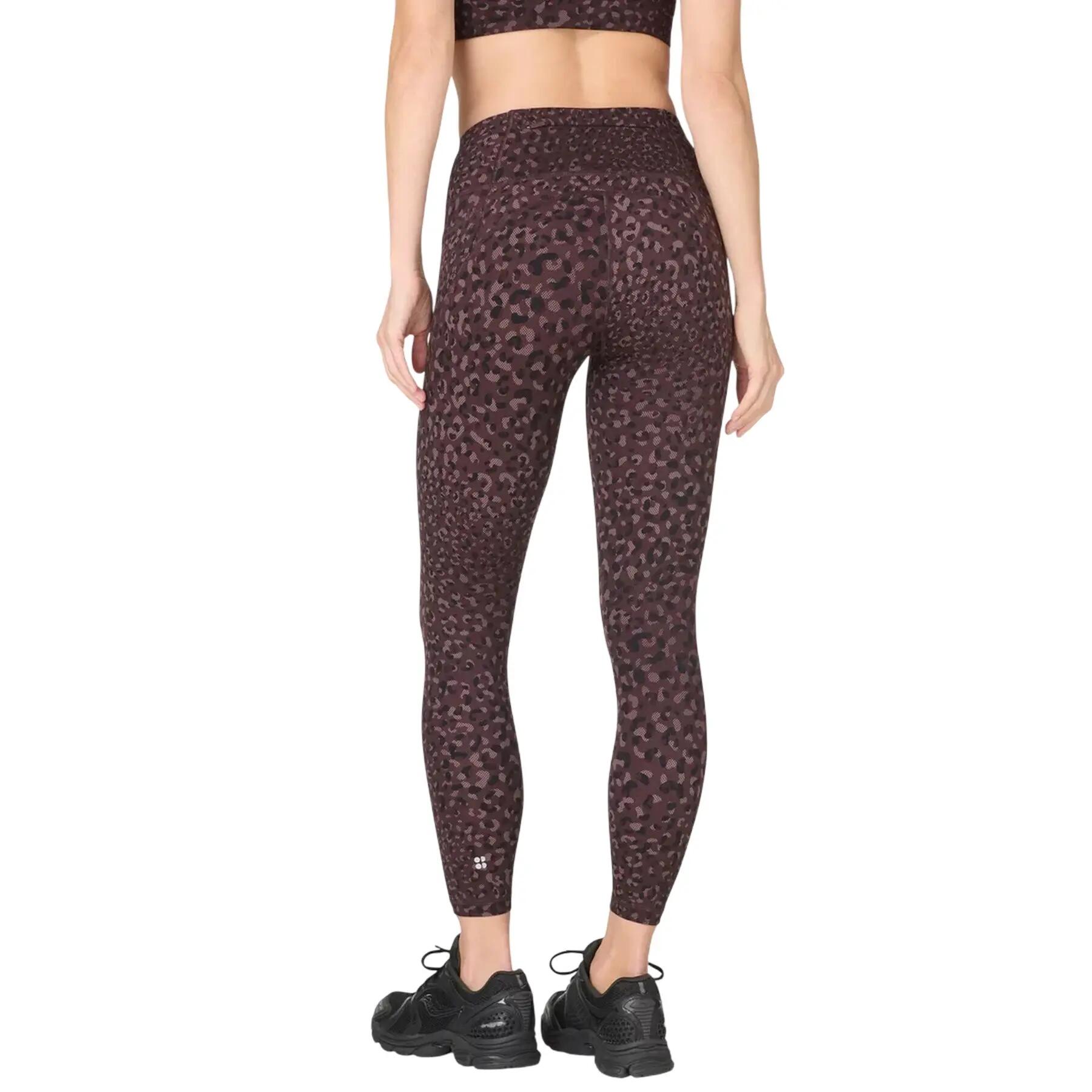 Dameslegging met 7/8beenlengte, Powerleopardprint en zakken met ritssluiting 3/5