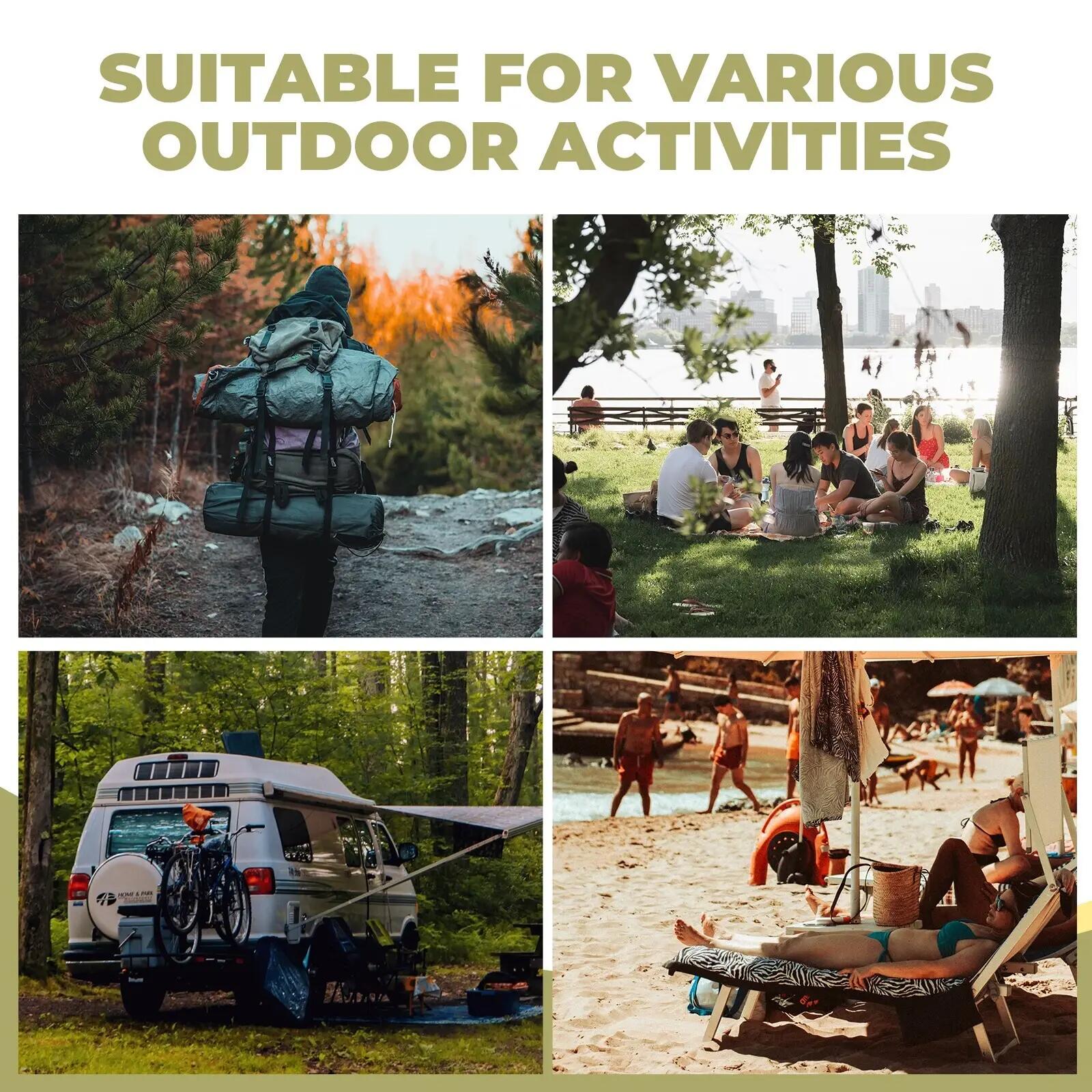 Qunature Chaise de camping jusqu'à 120 kg pliable et portable 7/7