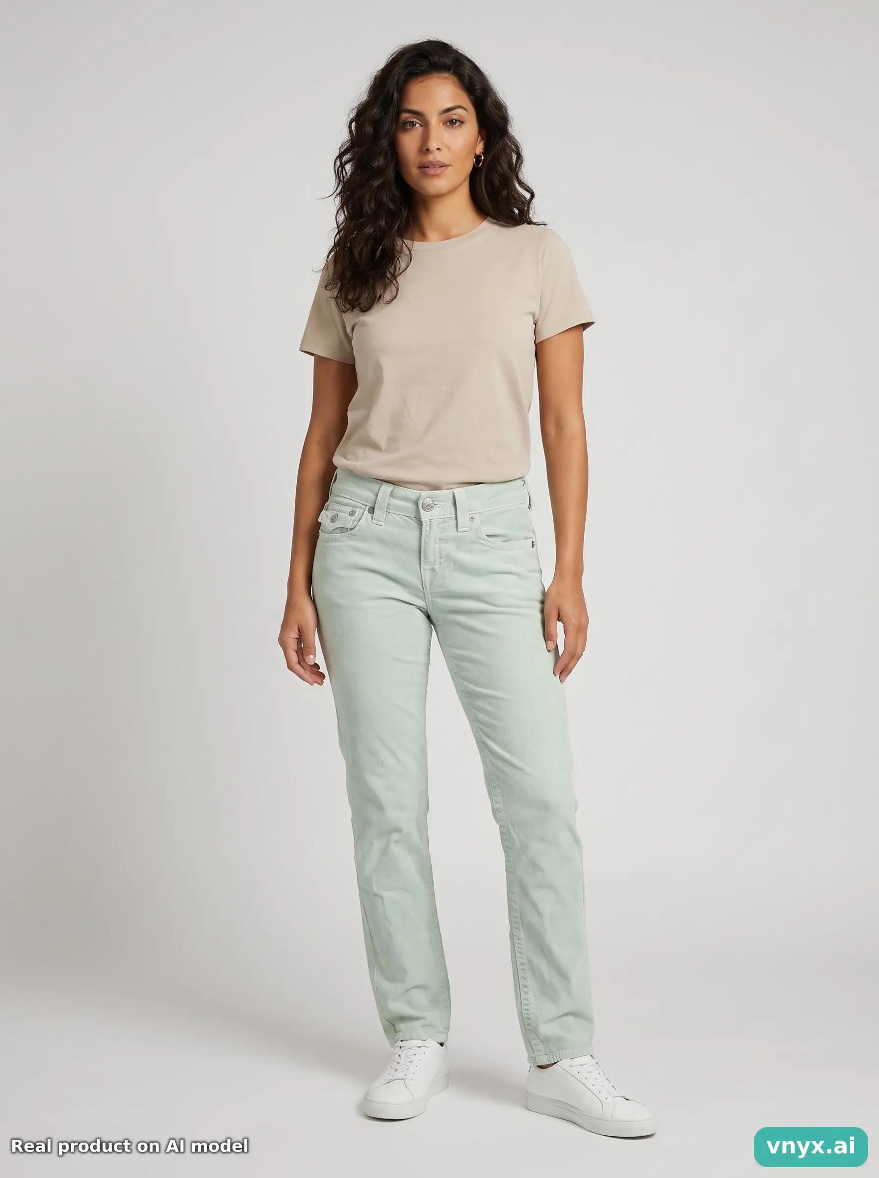 Second Life - Vintage True Religion Mint Green Jeans Women W25 L30 6/6
